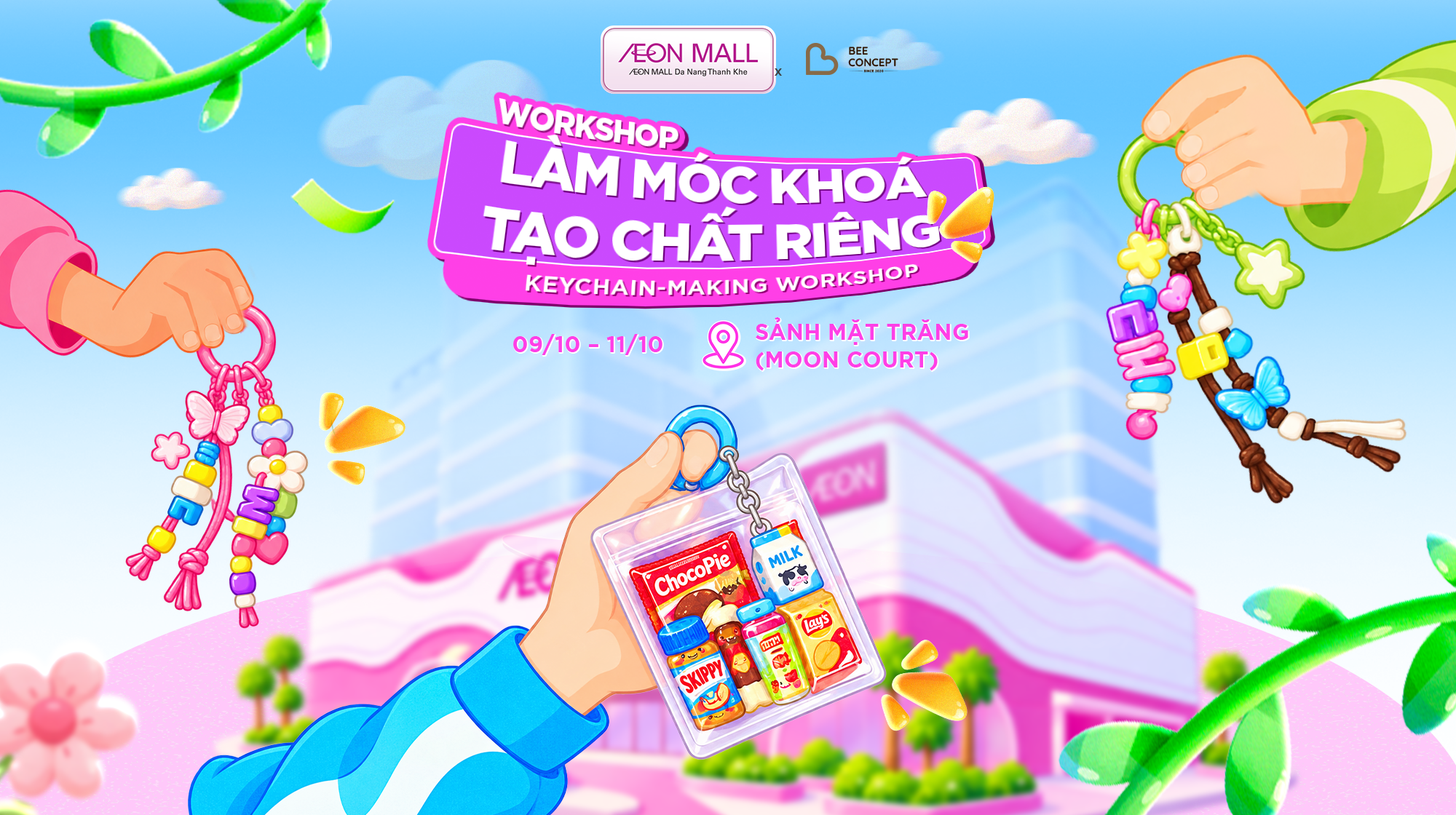 Workshop Tự Làm Móc Khóa Cá Nhân Hóa Cùng Bee Concept Tại AEON MALL Đà Nẵng Thanh Khê