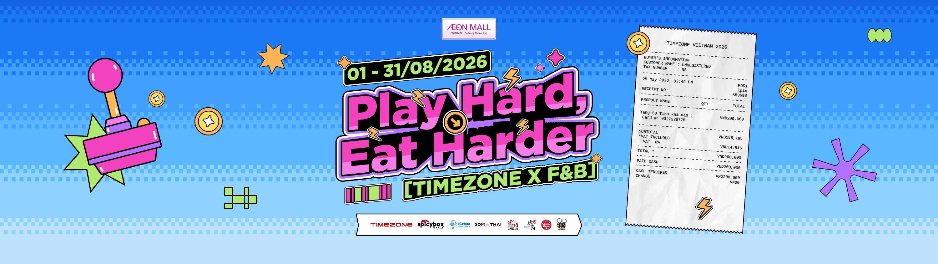 Chương Trình Ưu Đãi "Play Hard, Eat Harder" Tháng 08/2026