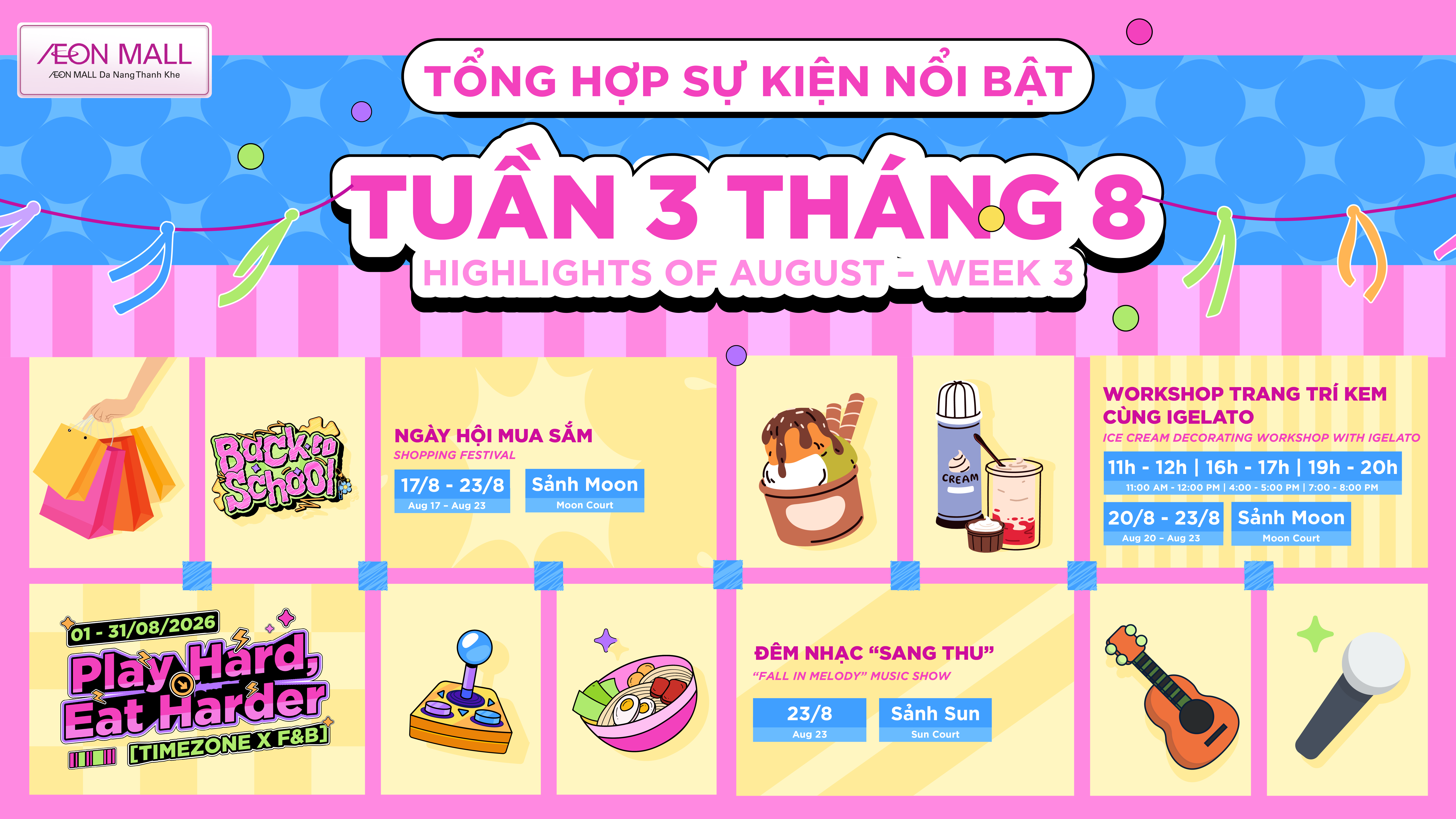Tổng Hợp Chuỗi Sự Kiện Và Ưu Đãi Hấp Dẫn Tuần Mới Tại AEON MALL Đà Nẵng Thanh Khê