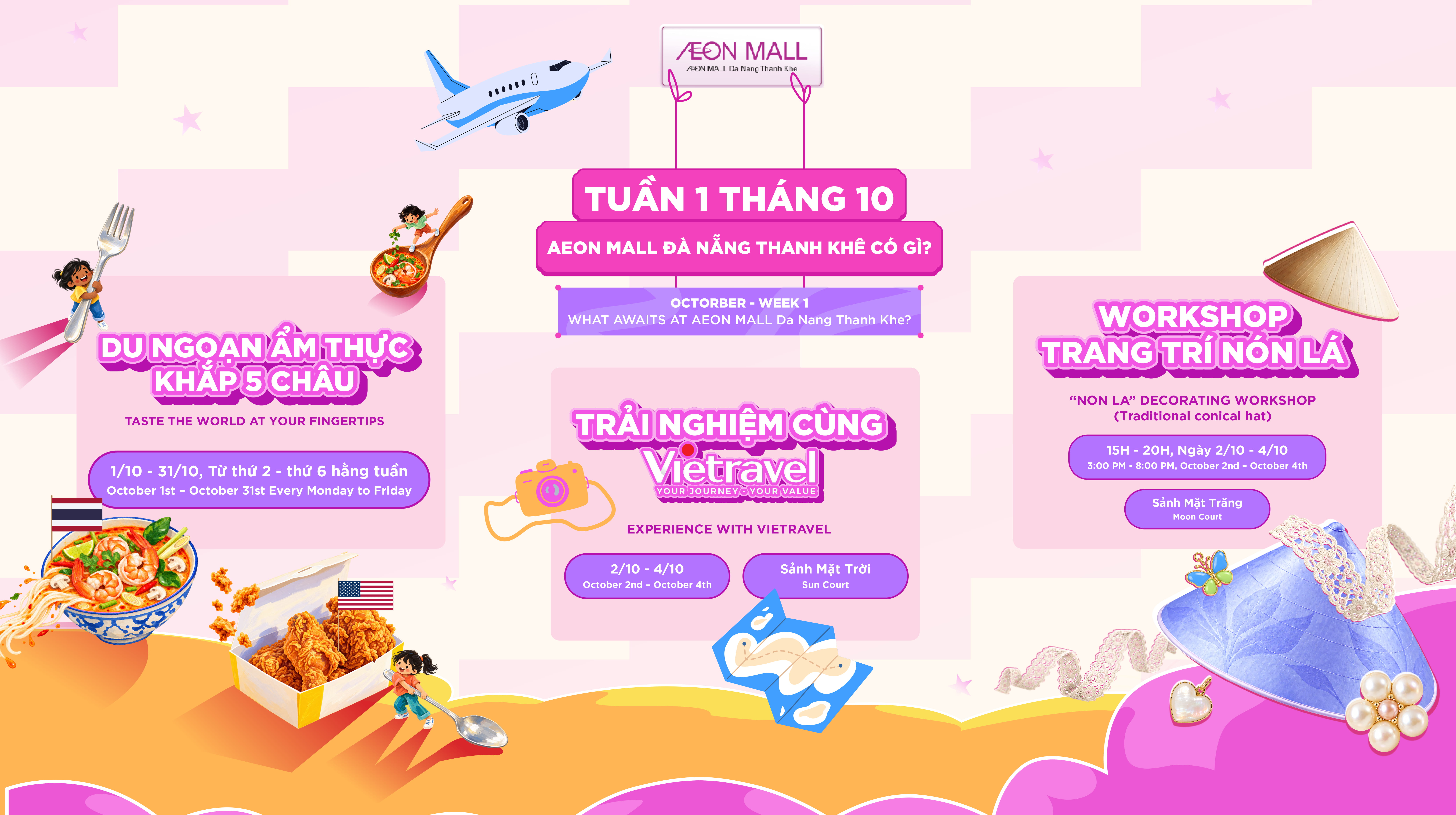 Tổng Hợp Sự Kiện Đầu Tháng 10: "Mở Bát" Tháng Mới Rực Rỡ Tại AEON MALL Đà Nẵng Thanh Khê