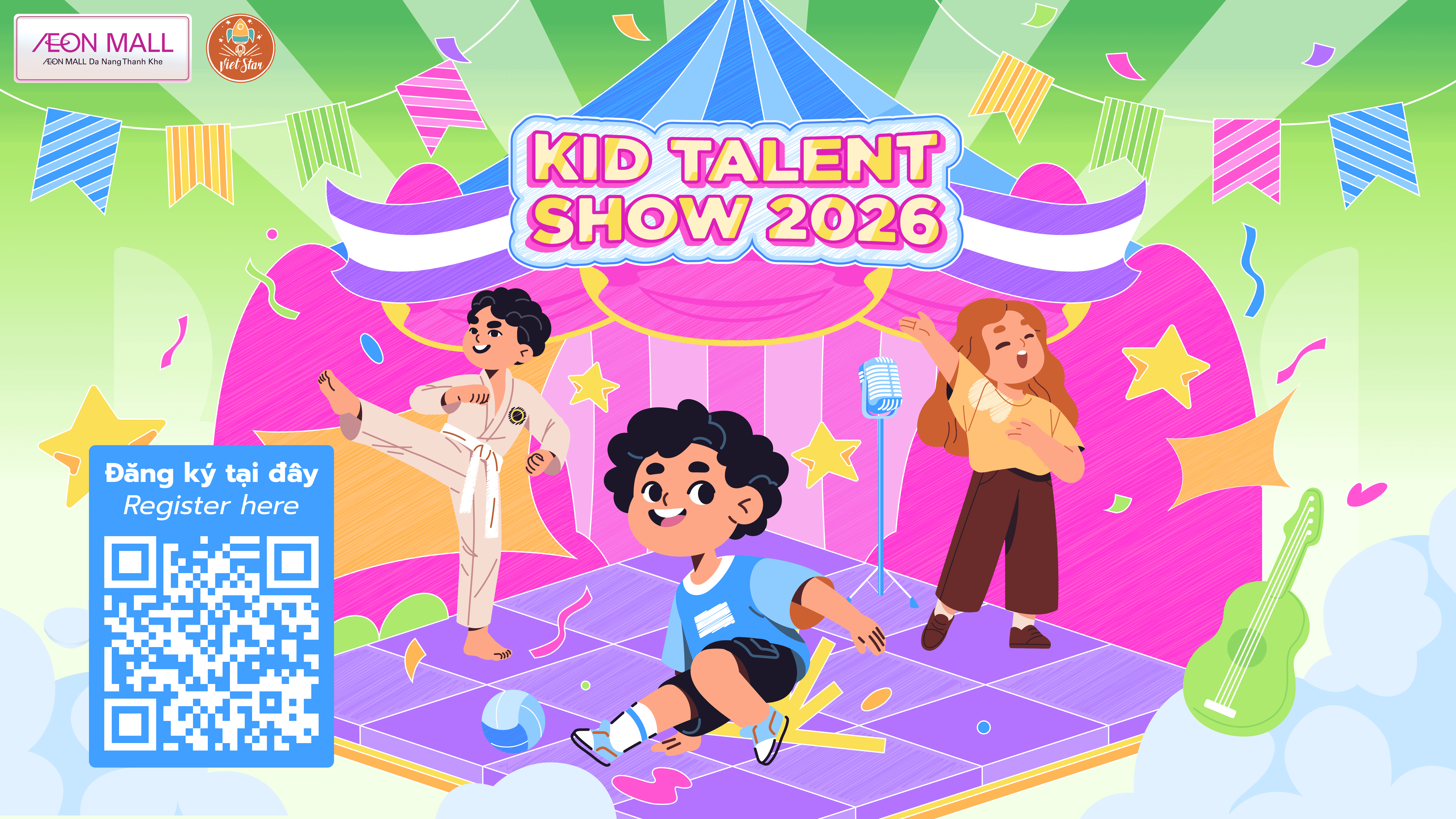 Cuộc Thi "Kid Talent Show 2026 - Khai Sáng Tài Năng Nhí" Tại AEON MALL Đà Nẵng Thanh Khê