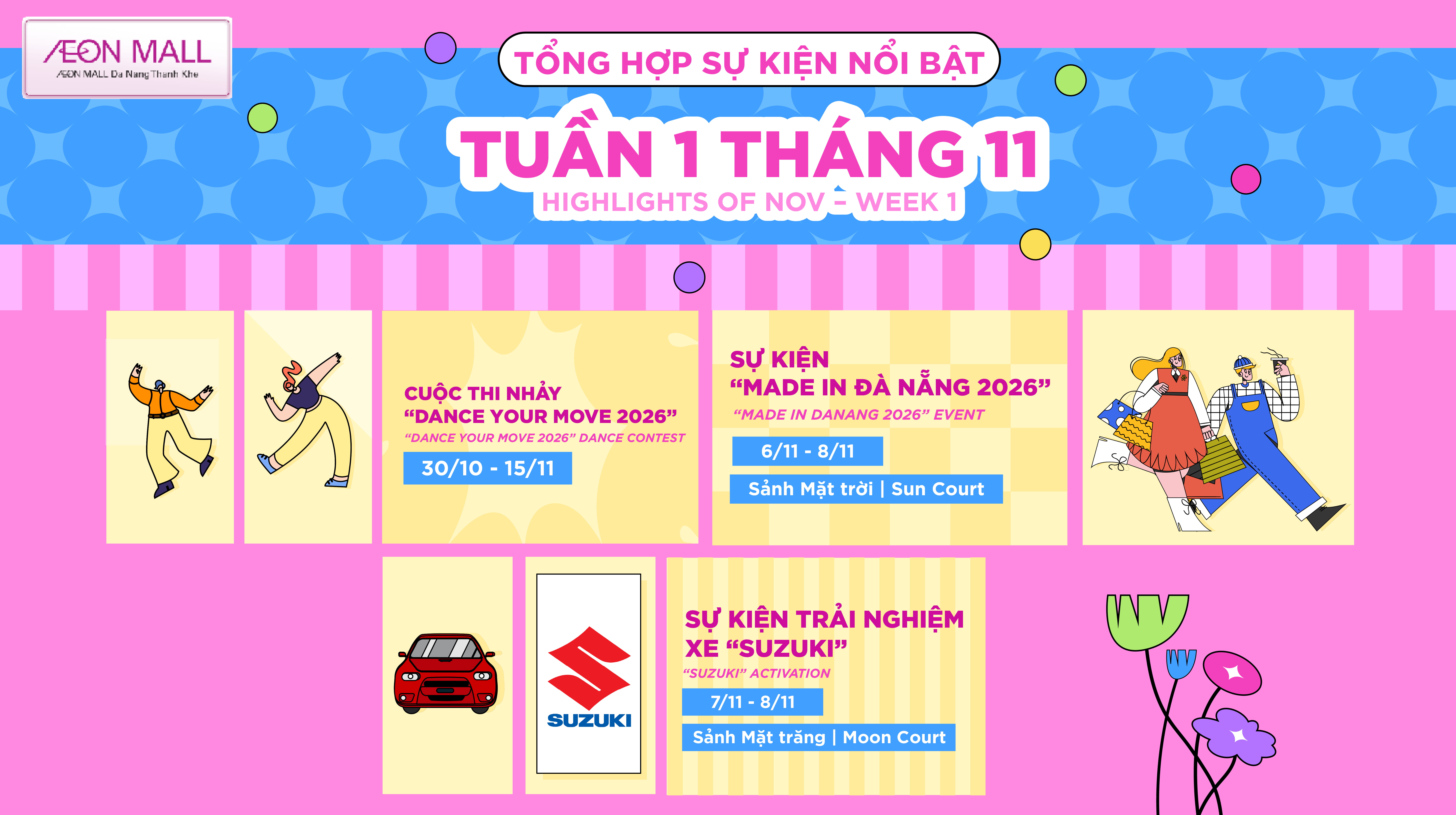 AEON MALL | Tổng Hợp Sự Kiện Nổi Bật Tuần 1 Tháng 11/2026