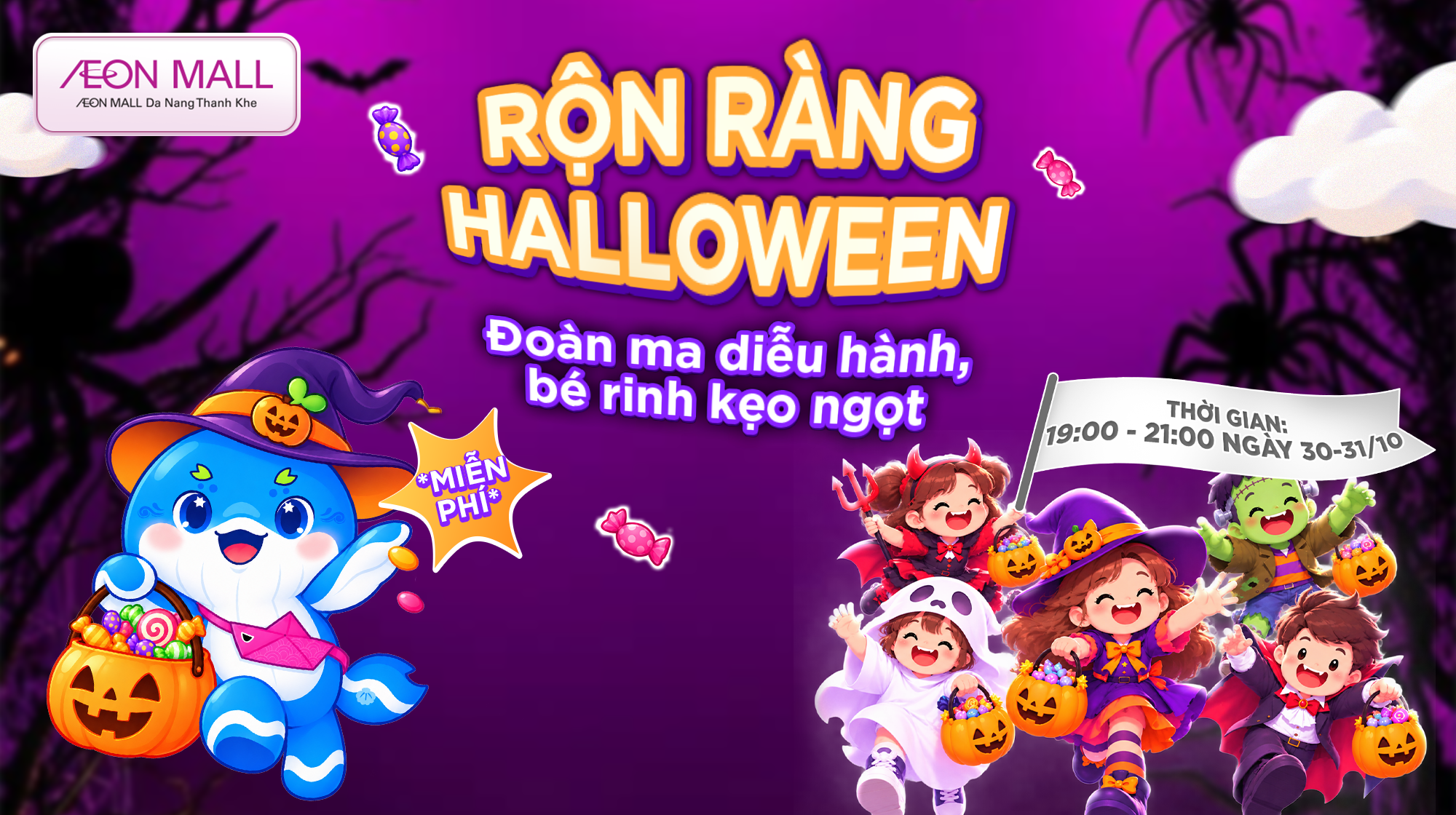 AEON MALL | Nhập Hội Diễu Hành Halloween & Nhận Kẹo Miễn Phí Cho Bé