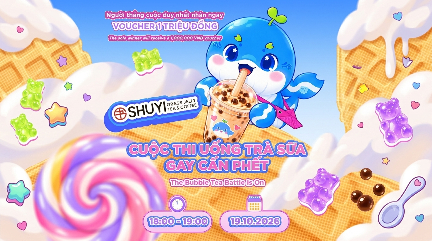 Cuộc Thi Uống Trà Sữa Gay Cấn - Săn Voucher 1.000.000 VNĐ Tại Sweetie Fest AEON MALL