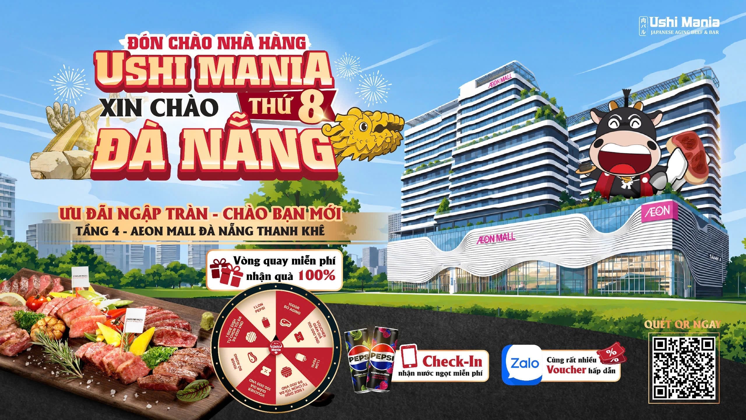 USHI MANIA KHAI TRƯƠNG HOÀNH TRÁNG: VÒNG QUAY TRÚNG 100% & BỘ QUÀ TẶNG CỰC KHỦNG