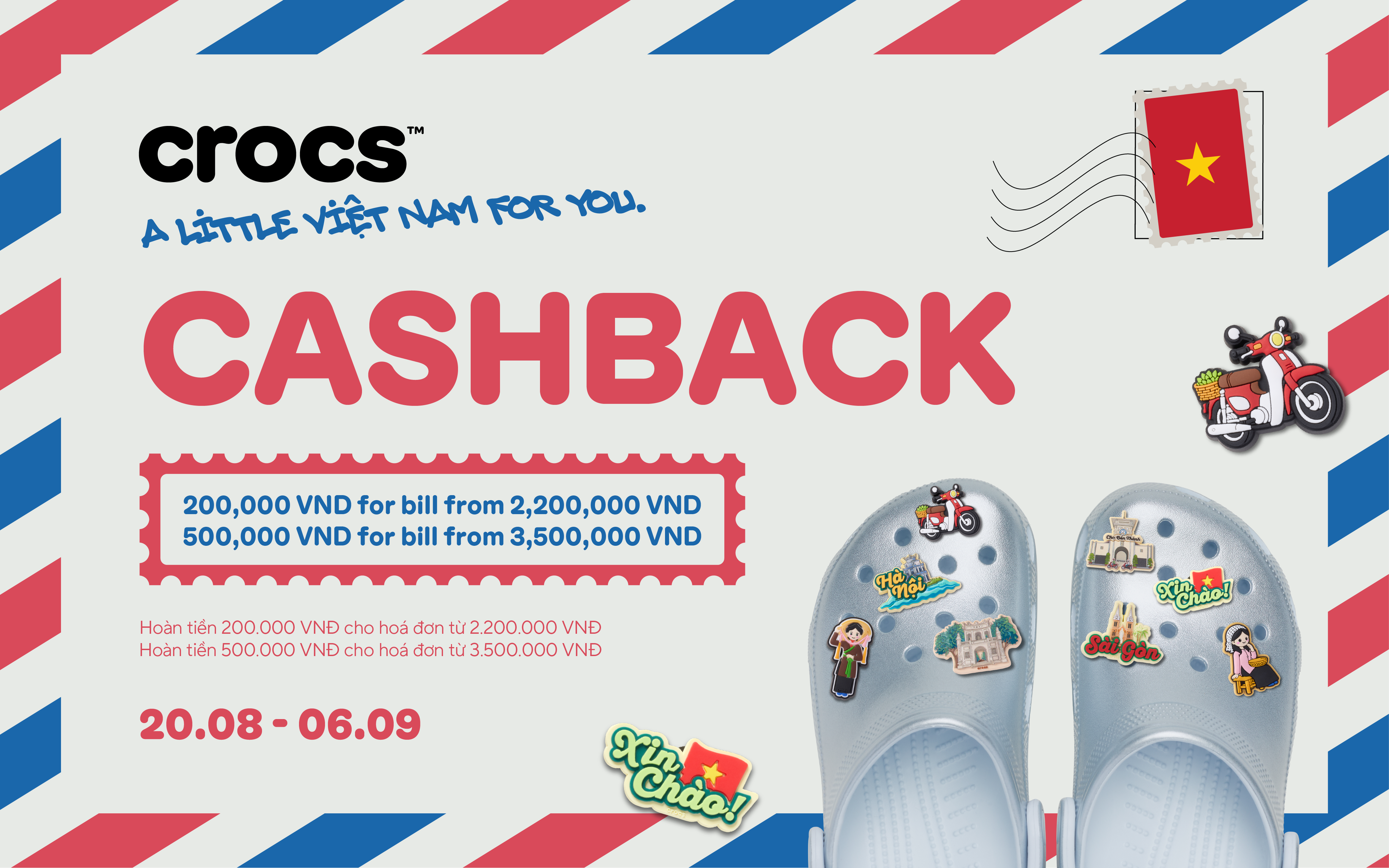 Mừng Đại Lễ Quốc Khánh Với Chương Trình Hoàn Tiền Hấp Dẫn Từ Thương Hiệu Crocs