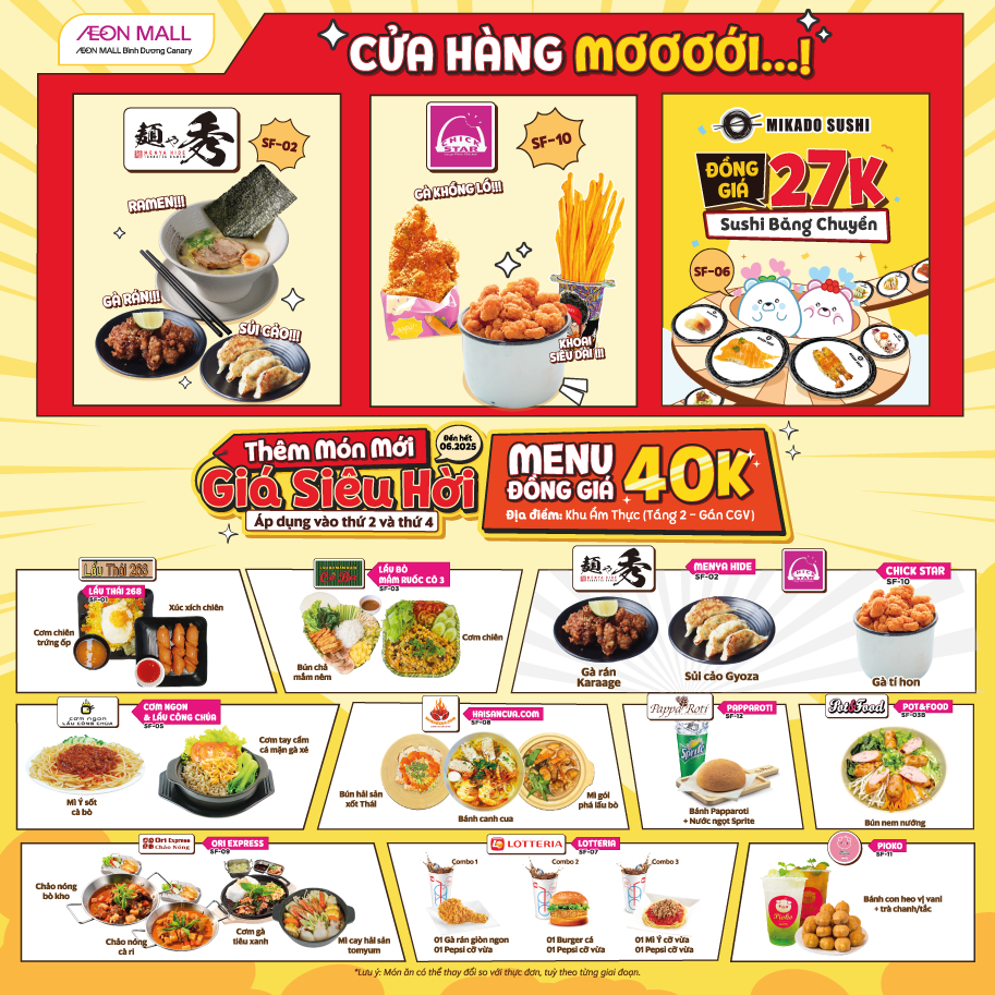 PHỐ ẨM THỰC - MENU ĐỒNG GIÁ 40K & 27K