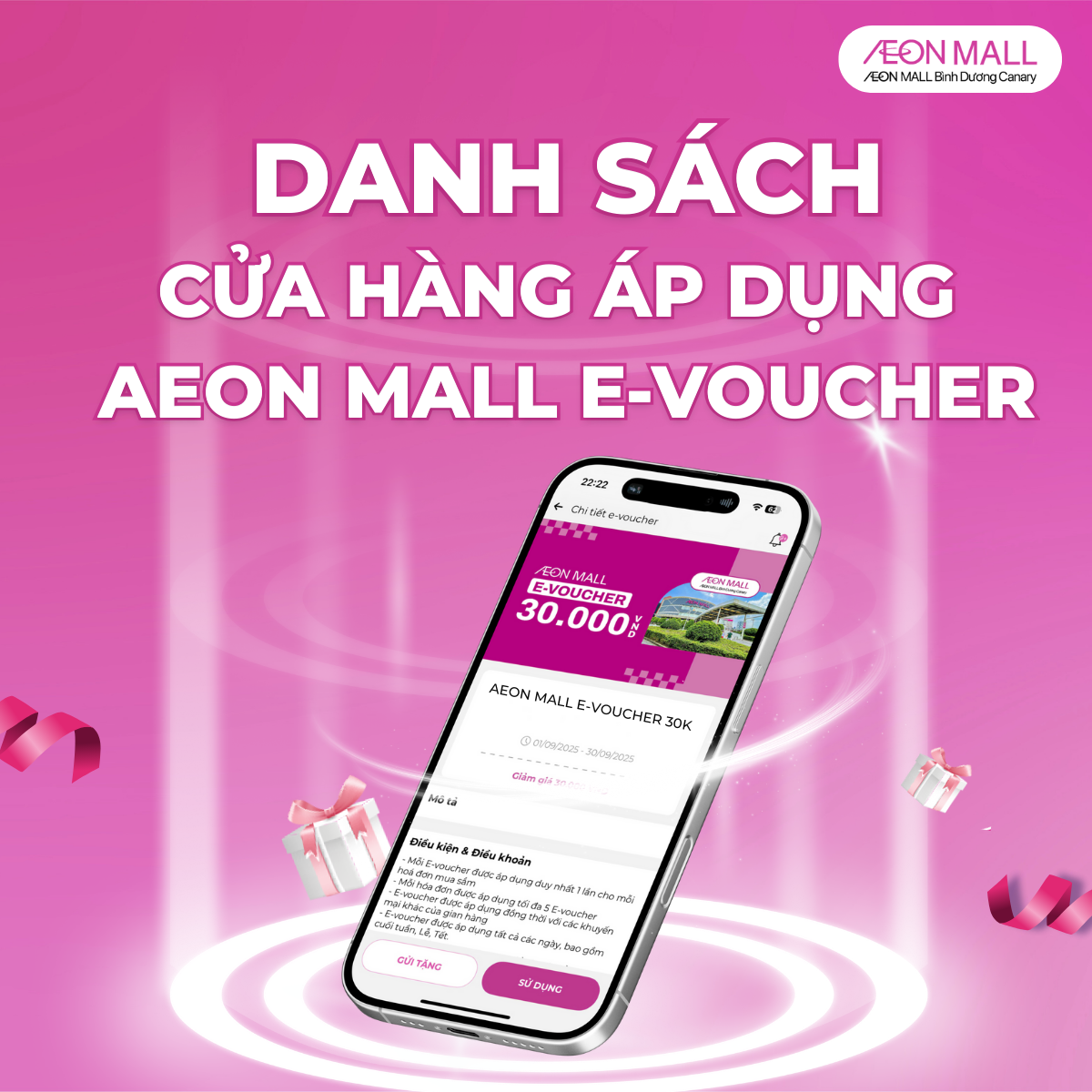 DANH SÁCH CỬA HÀNG ÁP DỤNG AEON MALL E-VOUCHER