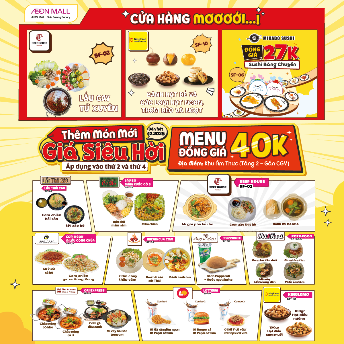 PHỐ ẨM THỰC - MENU ĐỒNG GIÁ 40K & 27K