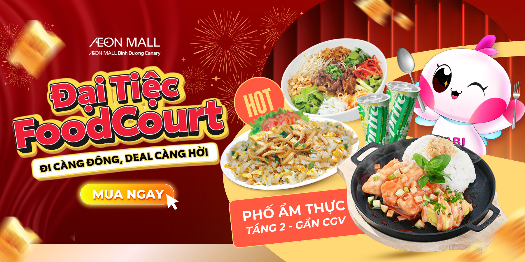 Combo ngon – Giá hời: Đặt phiếu mua hàng Phố Ẩm Thực trên sàn AEON MALL Plus