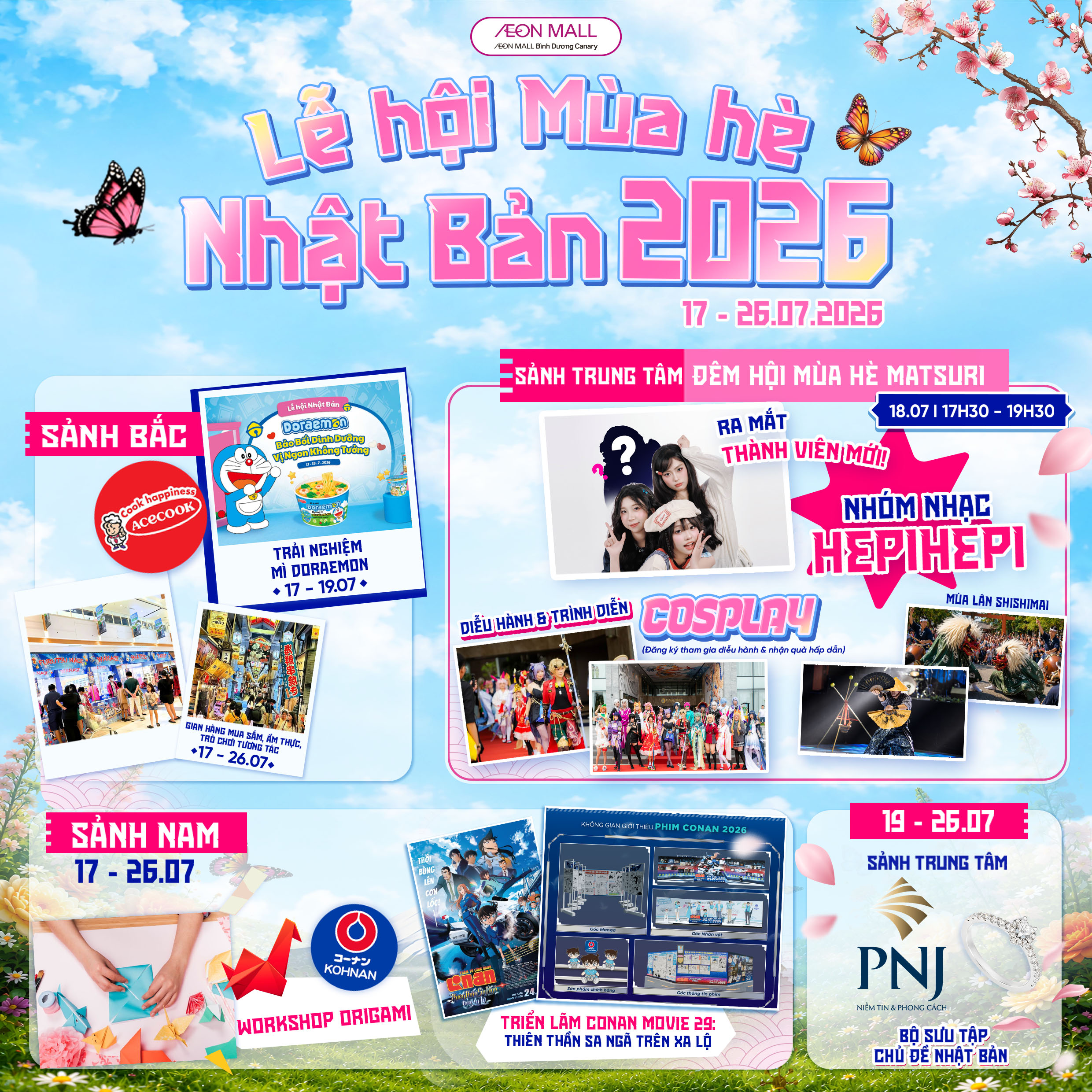 LỄ HỘI NHẬT BẢN JAPAN FAIR 2026: TRẢI NGHIỆM ĐÊM MÙA HÈ RỰC RỠ TẠI AEON MALL BÌNH DƯƠNG CANARY