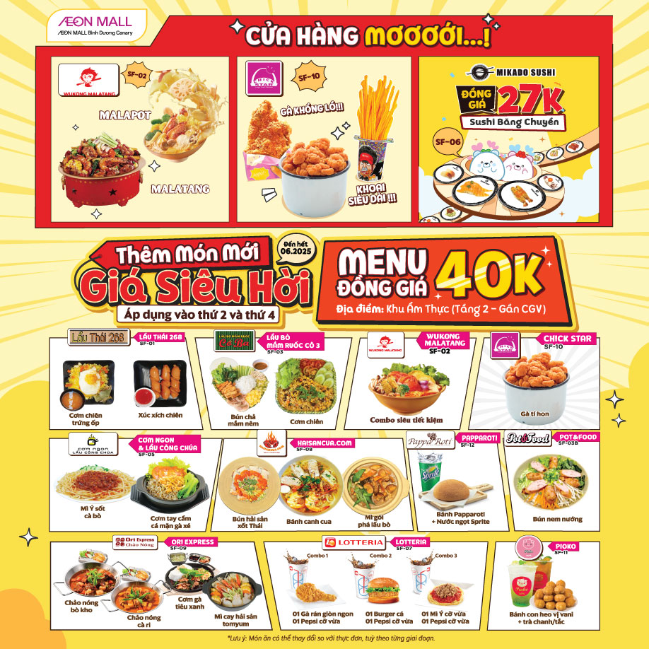 PHỐ ẨM THỰC - MENU ĐỒNG GIÁ 40K & 27K