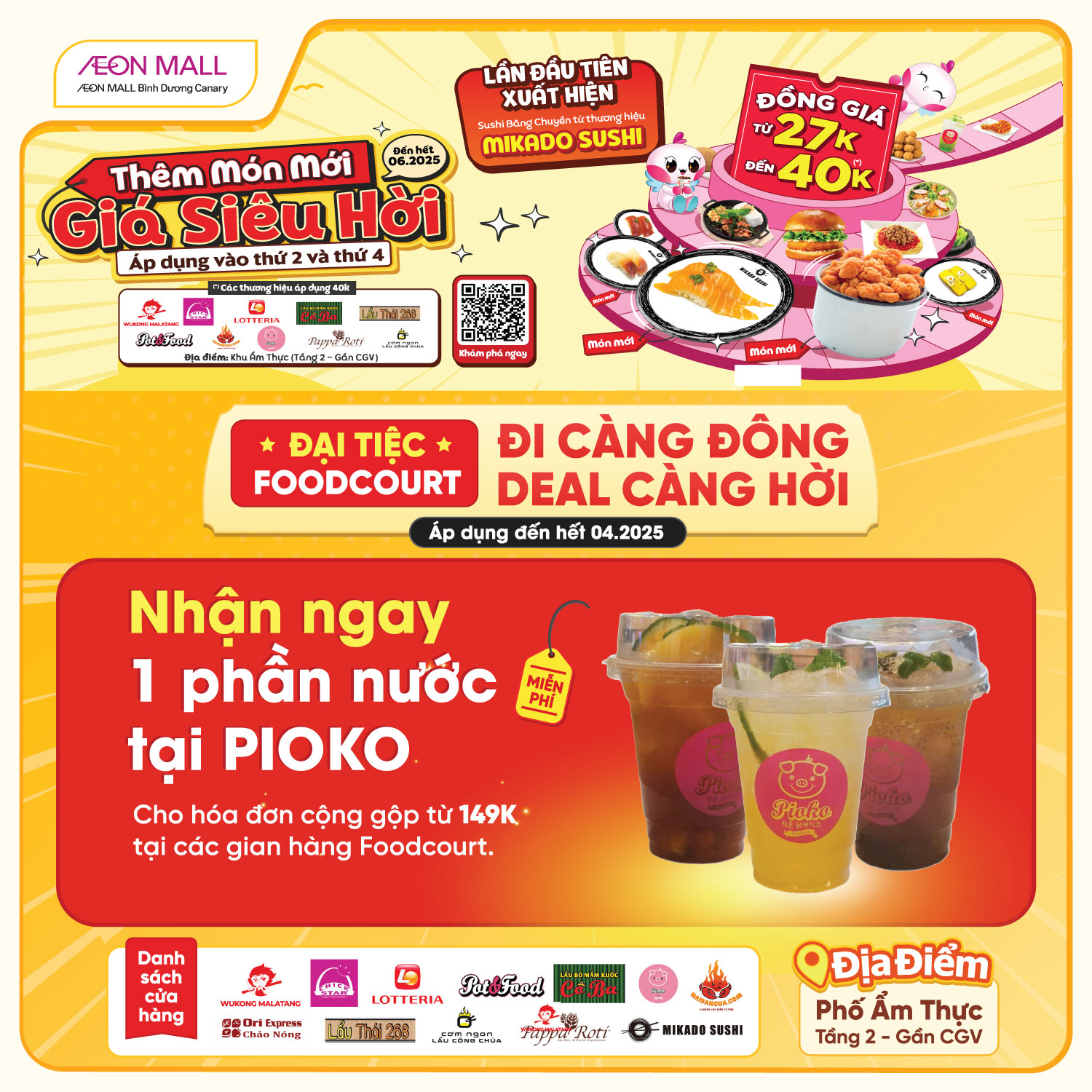 TIỆC FOODCOURT - ĐI CÀNG ĐÔNG ĂN CÀNG HỜI