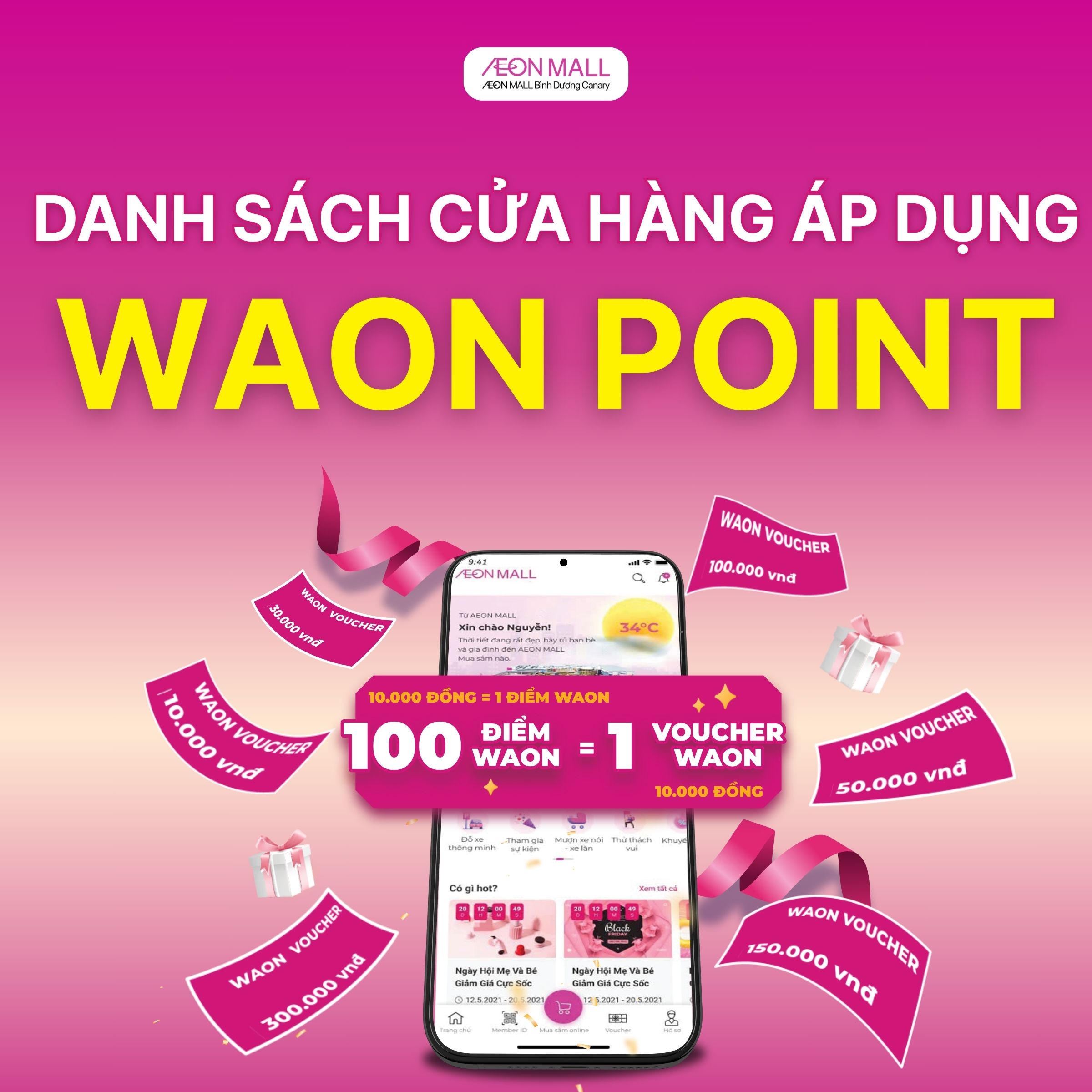 DANH SÁCH CỬA HÀNG ÁP DỤNG WAON POINT