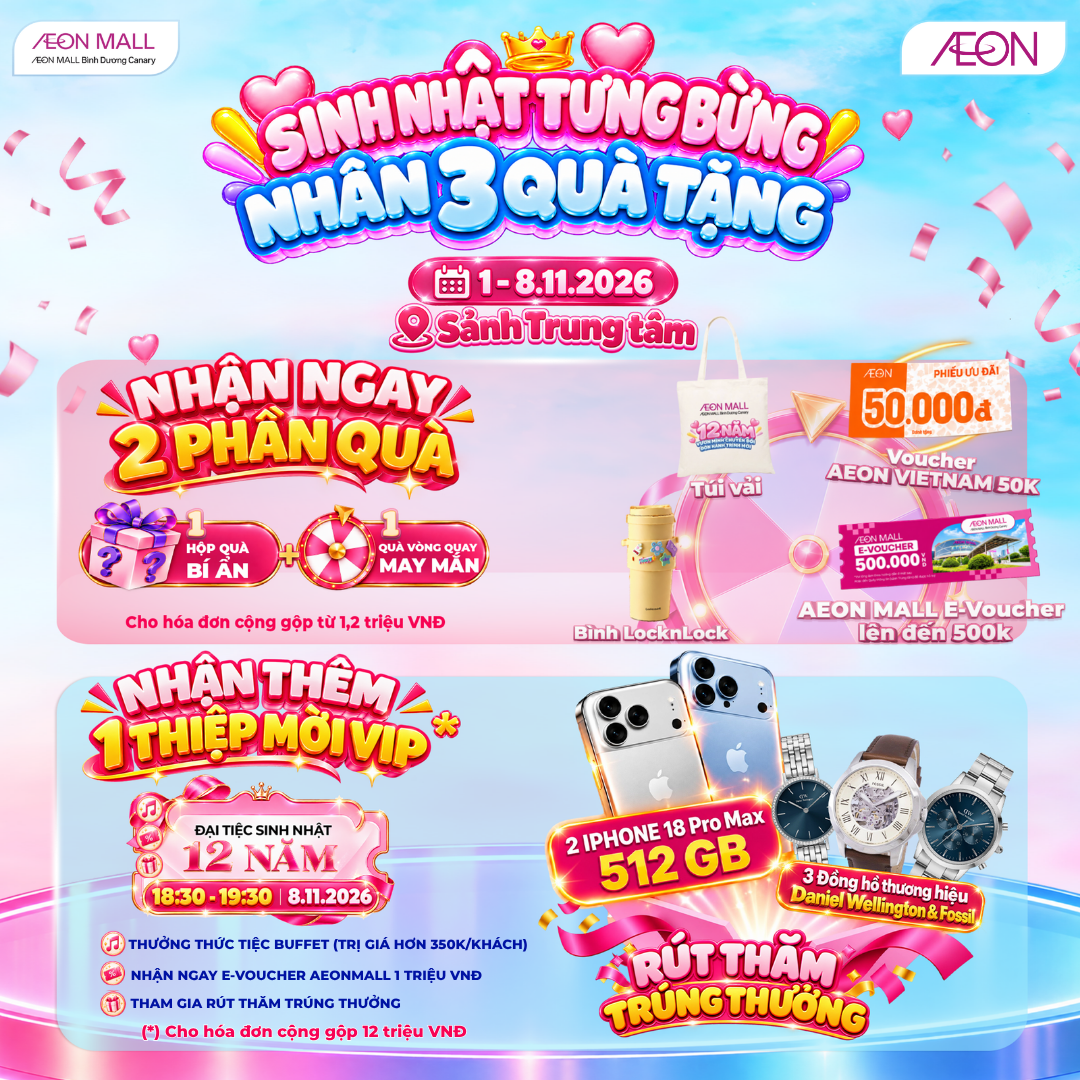 12 TUỔI - ĐÓN TUỔI MỚI, QUÀ CHỒNG QUÀ - NIỀM VUI NHÂN BA!