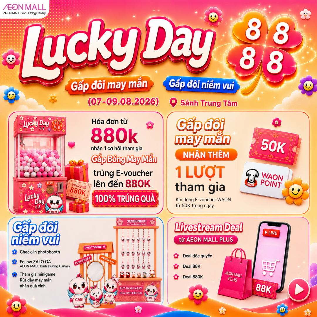 LUCKY DAY 8.8 - GẤP ĐỔI MAY MẮN, GẤP ĐÔI NIỀM VUI