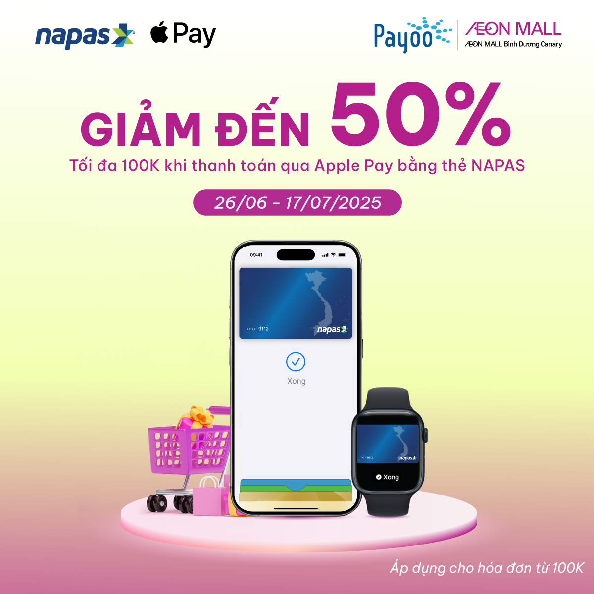 ƯU ĐÃI THANH TOÁN NAPAS APPLE PAY GIẢM ĐẾN 50%