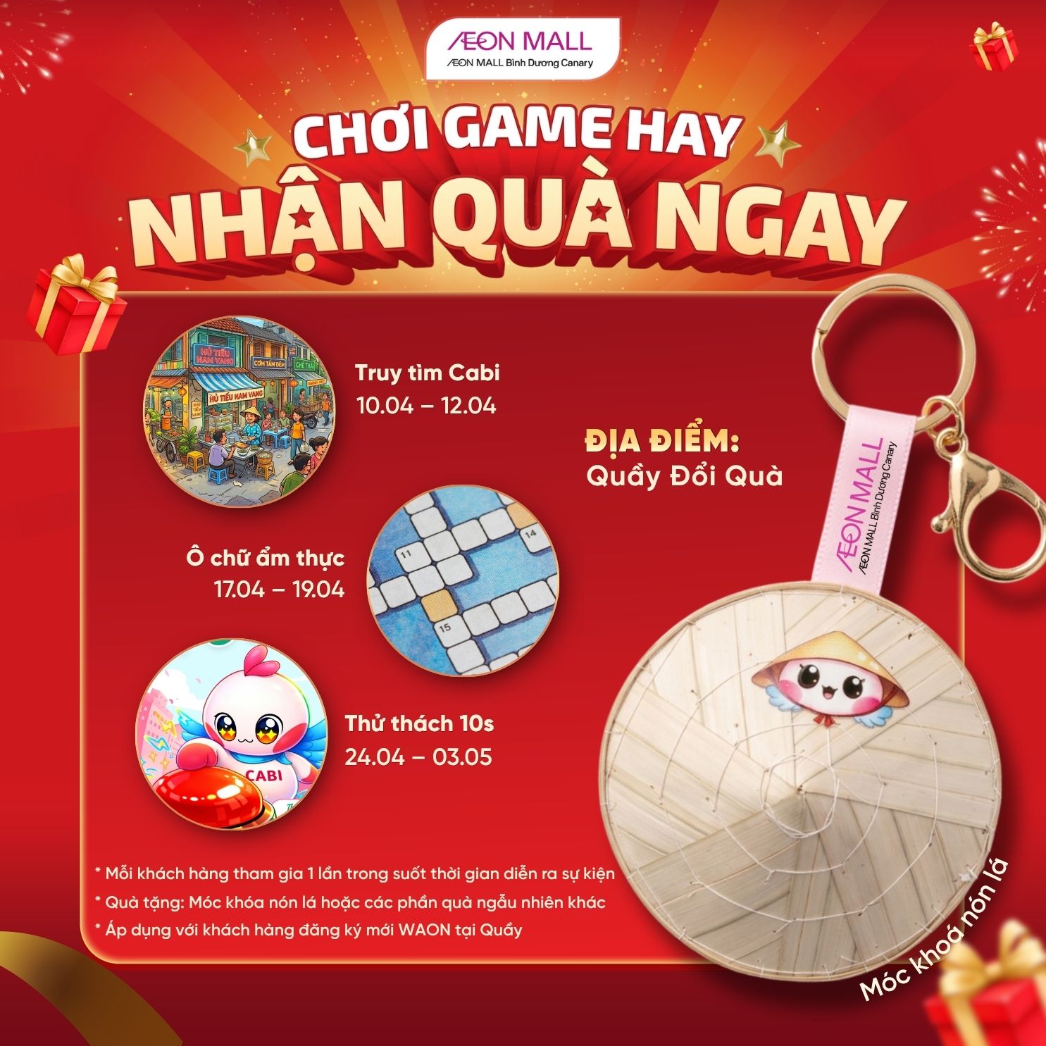 CHƠI GAME HAY – NHẬN QUÀ NGAY: MÓC KHÓA NÓN LÁ PHIÊN BẢN GIỚI HẠN ĐẠI LỄ!