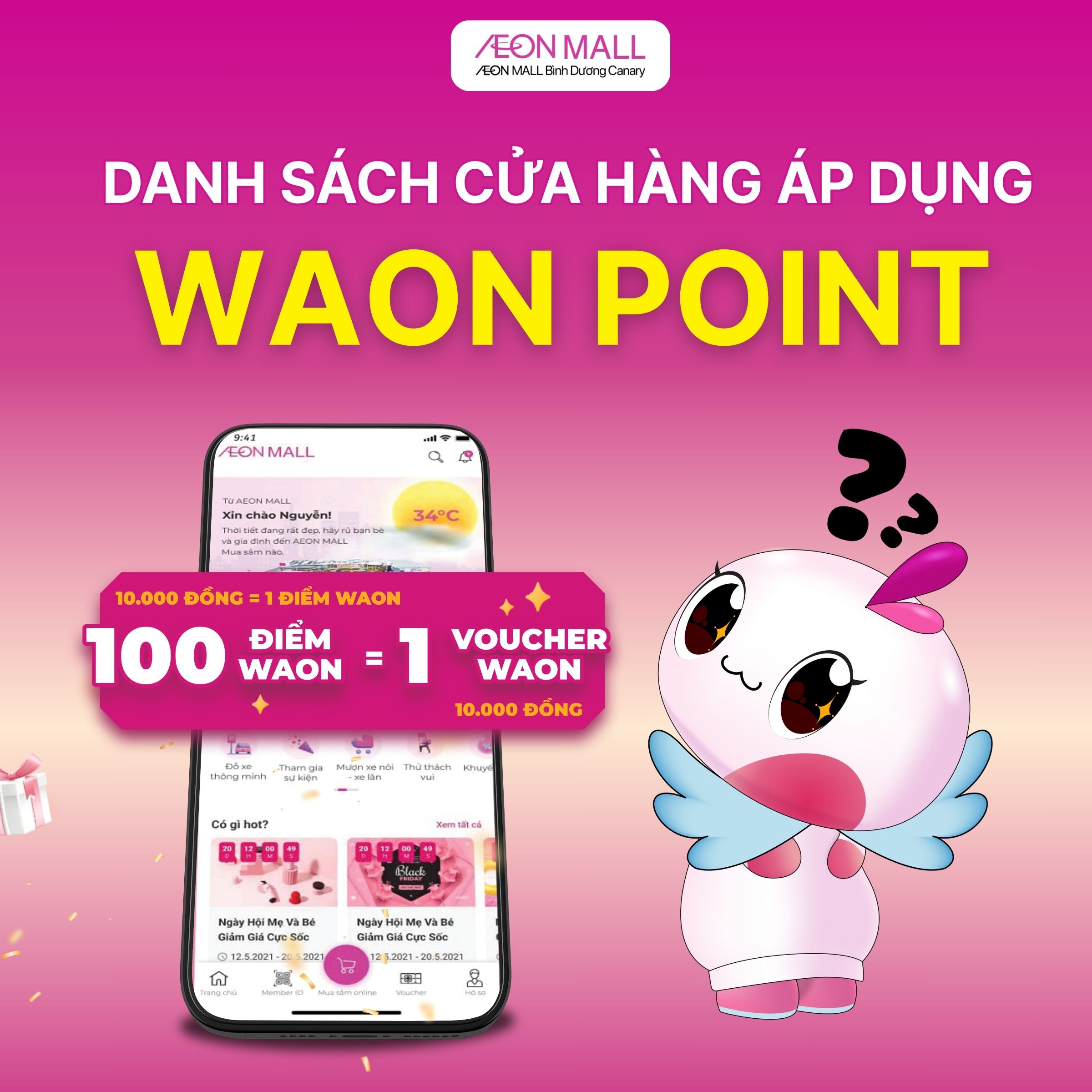 DANH SÁCH CỬA HÀNG ÁP DỤNG ĐIỂM WAON VÀ WAON VOUCHER
