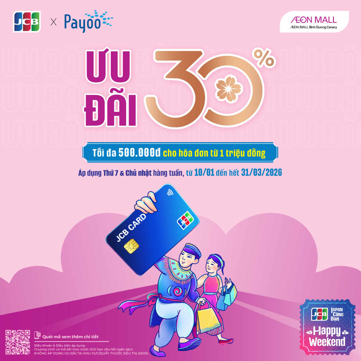 Đầu năm cầm thẻ JCB nhận ưu đãi 30%, tự tin sắm Tết tại AEON MALL