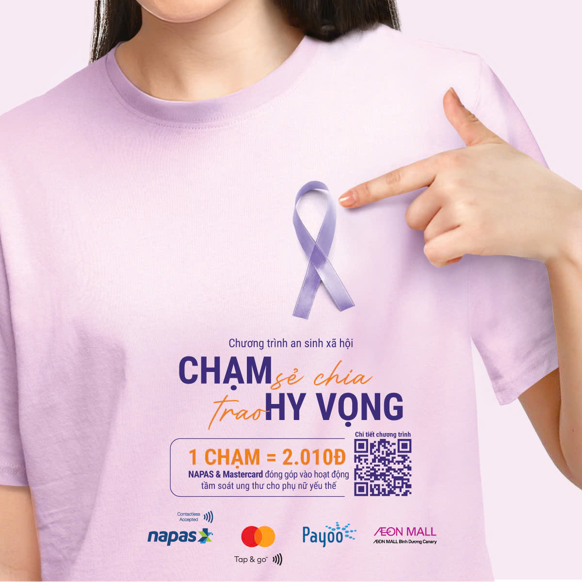 AEON MALL Bình Dương Canary đồng hành cùng dự án “Chạm sẻ chia, Trao hy vọng”. Trao 2.010 suất tầm soát ung thư cho phụ nữ yếu thế