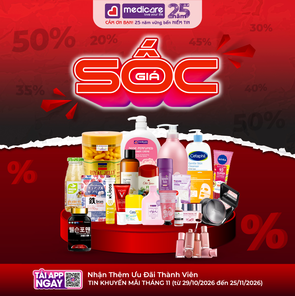 MEDiCARE - GIÁ SỐC - GIẢM ĐẾN 50%
