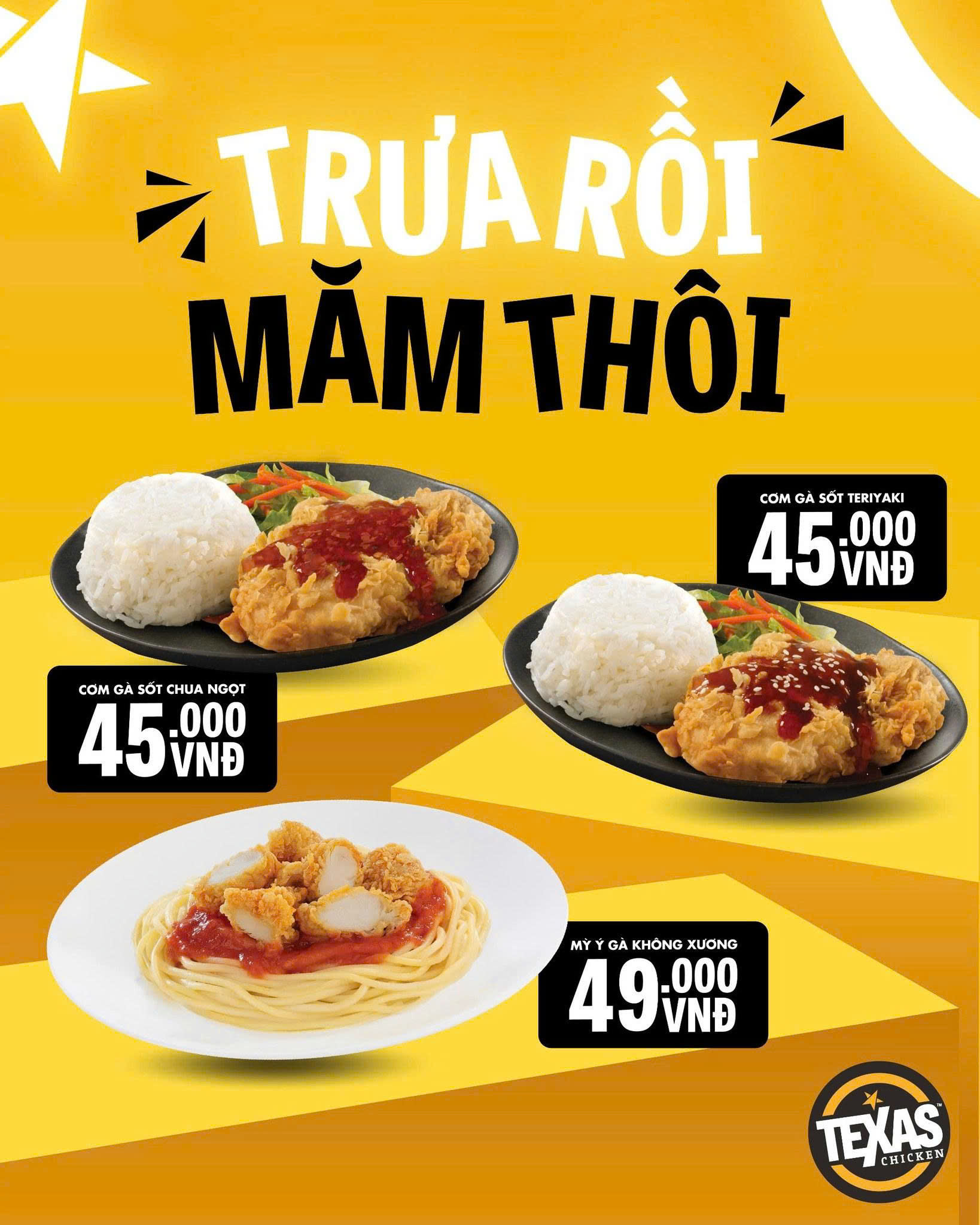 TEXAS CHICKEN | 🌞 Ủa trưa rồi hả? Ăn gì cho bung lụa năng lượng đây taaa?