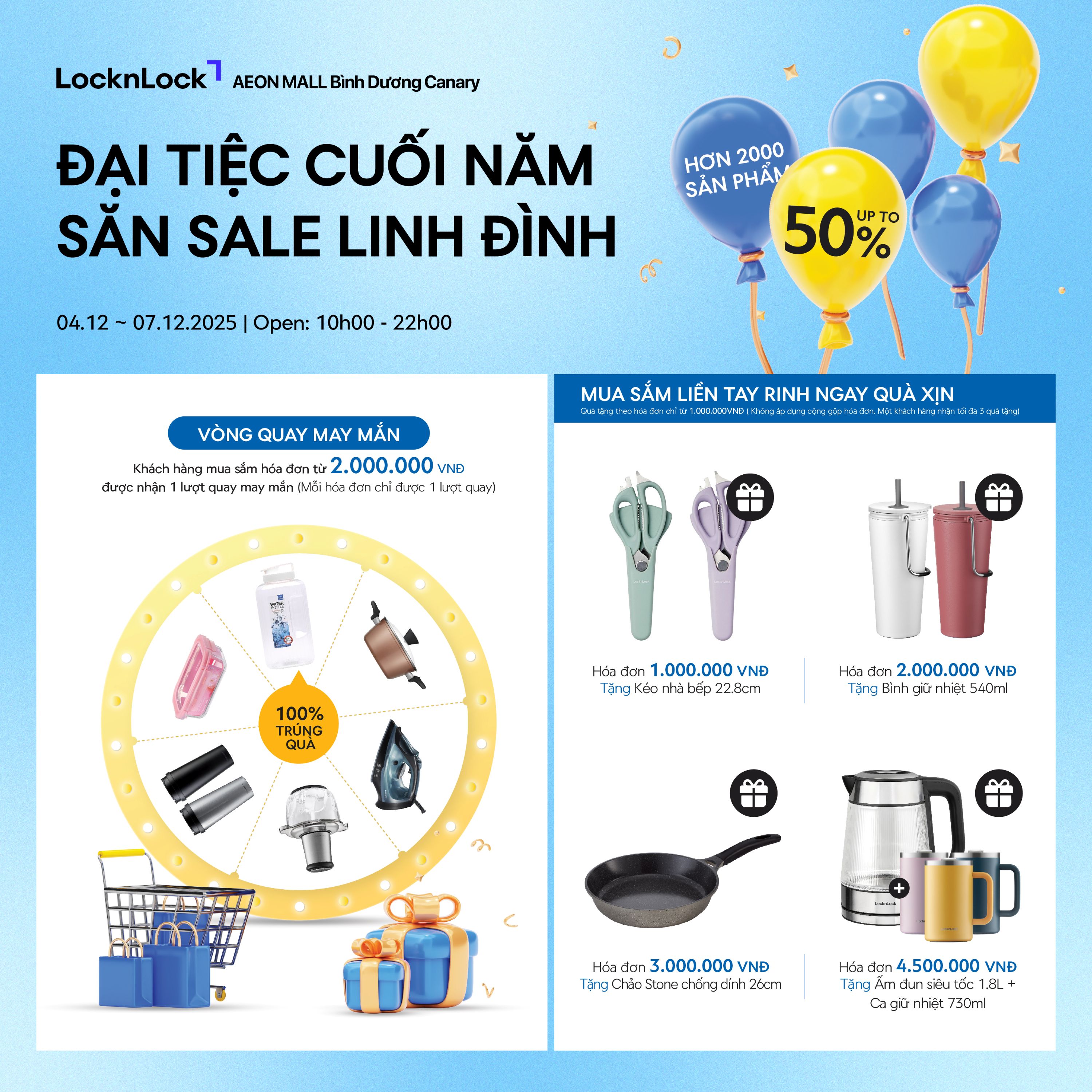 LOCKNLOCK - ĐẠI TIỆC CUỐI NĂM – SĂN SALE LINH ĐÌNH