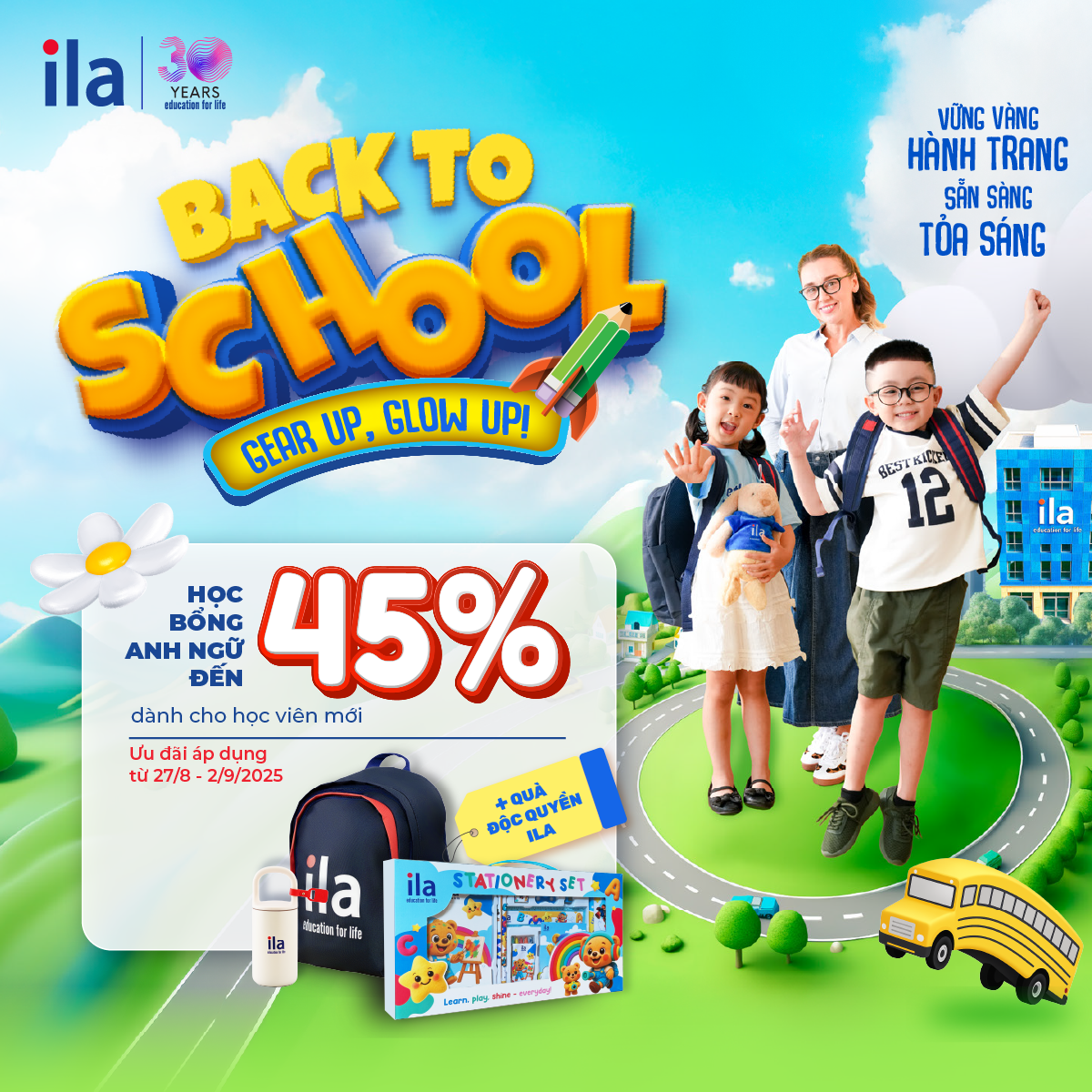 ILA - HỌC BỔNG LÊN ĐẾN 45% DÀNH CHO HỌC VIÊN MỚI