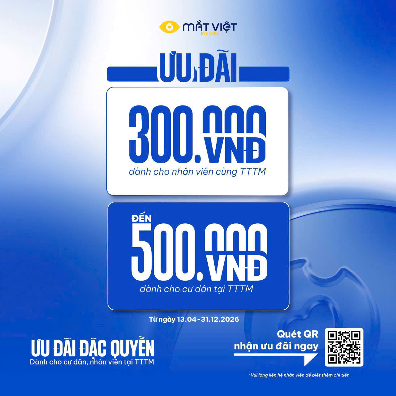 ĐẶC QUYỀN ƯU ĐÃI TẠI MẮT VIỆT