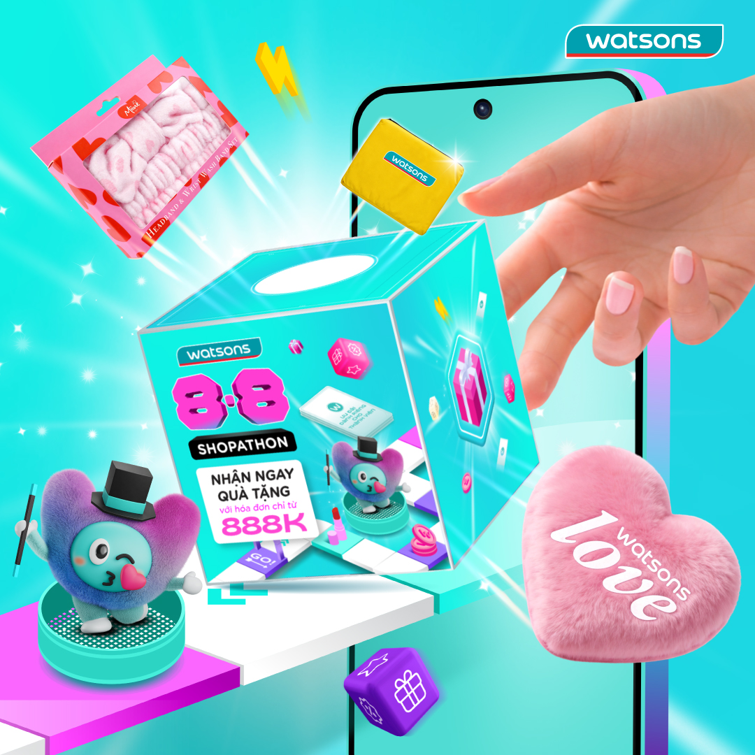 WATSONS - 8.8 SHOPATHON LUCKY BOX | SĂN DEAL CỰC ĐÃ – CÙNG WATSONS THỬ VẬN MAY, RINH QUÀ LIỀN TAY