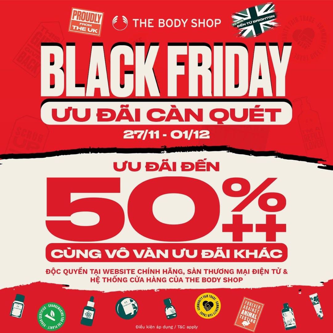 THE BODY SHOP - BLACK FRIDAY SALE 50%+++