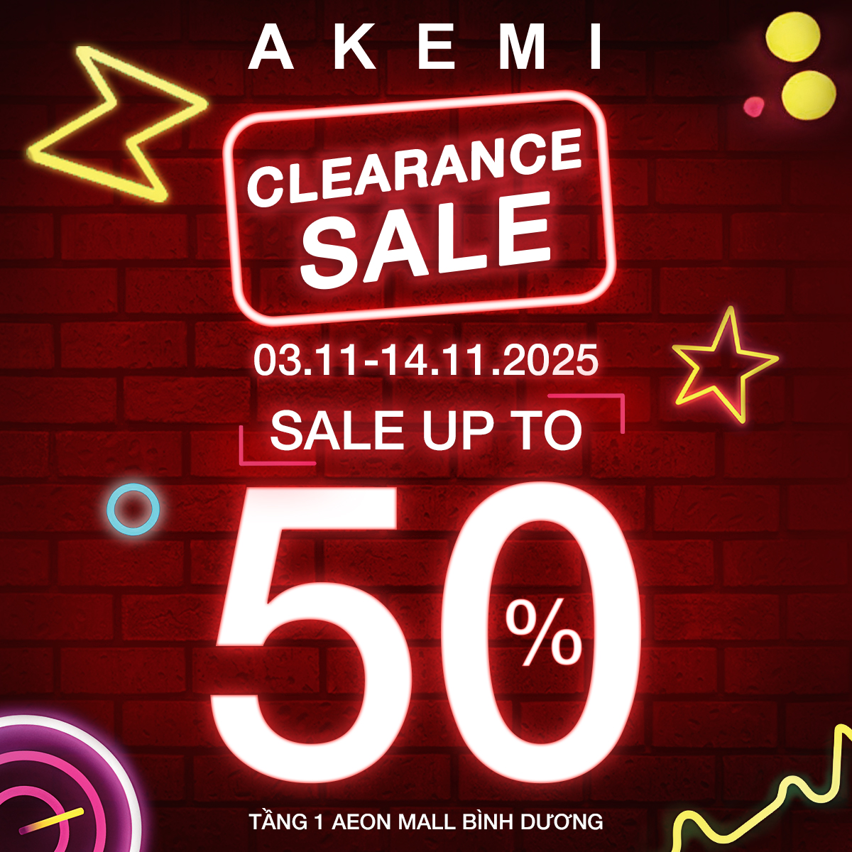 AKEMI - CLEARANCE SALE: SĂN HÀNG HIỆU - GIÁ SỐC CUỐI VỤ