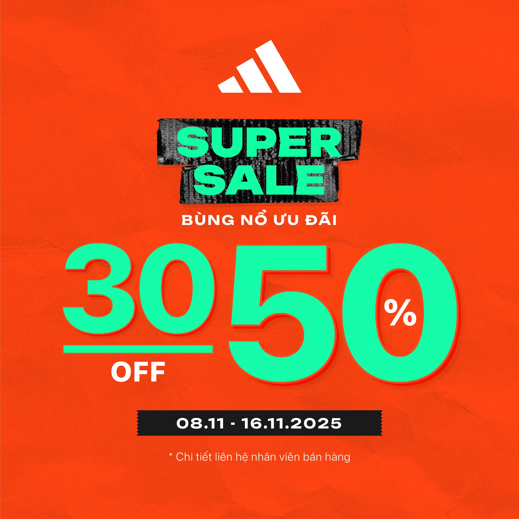 ADIDAS - SUPER SALE CUỐI NĂM - GIẢM CỰC GẮT TỚI 50%