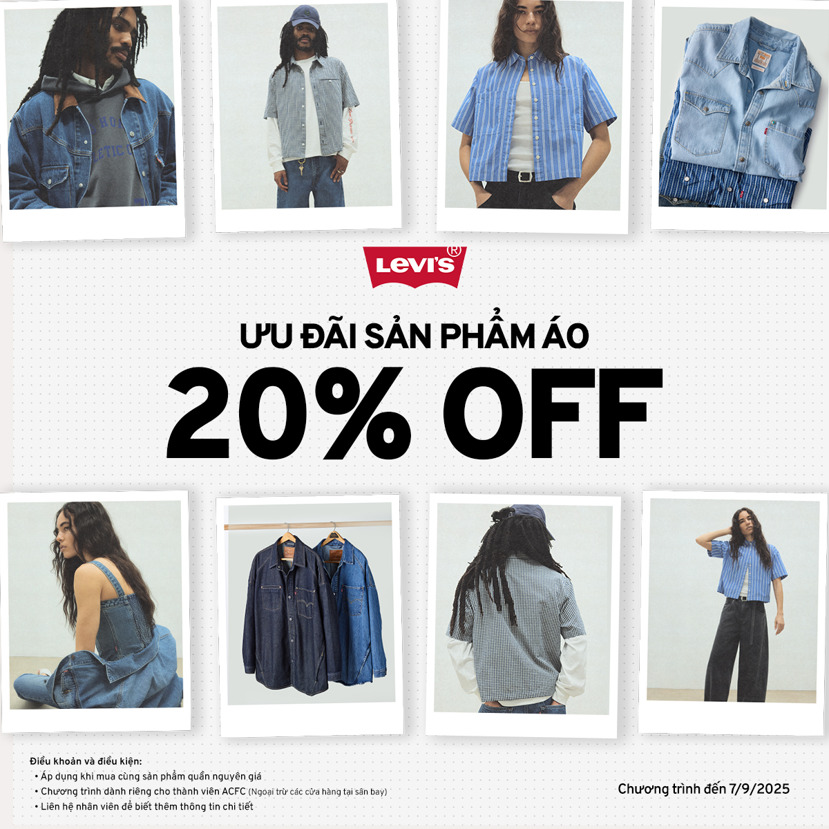 LEVI'S I BACK TO SCHOOL - ƯU ĐÃI SẢN PHẨM ÁO 20% OFF