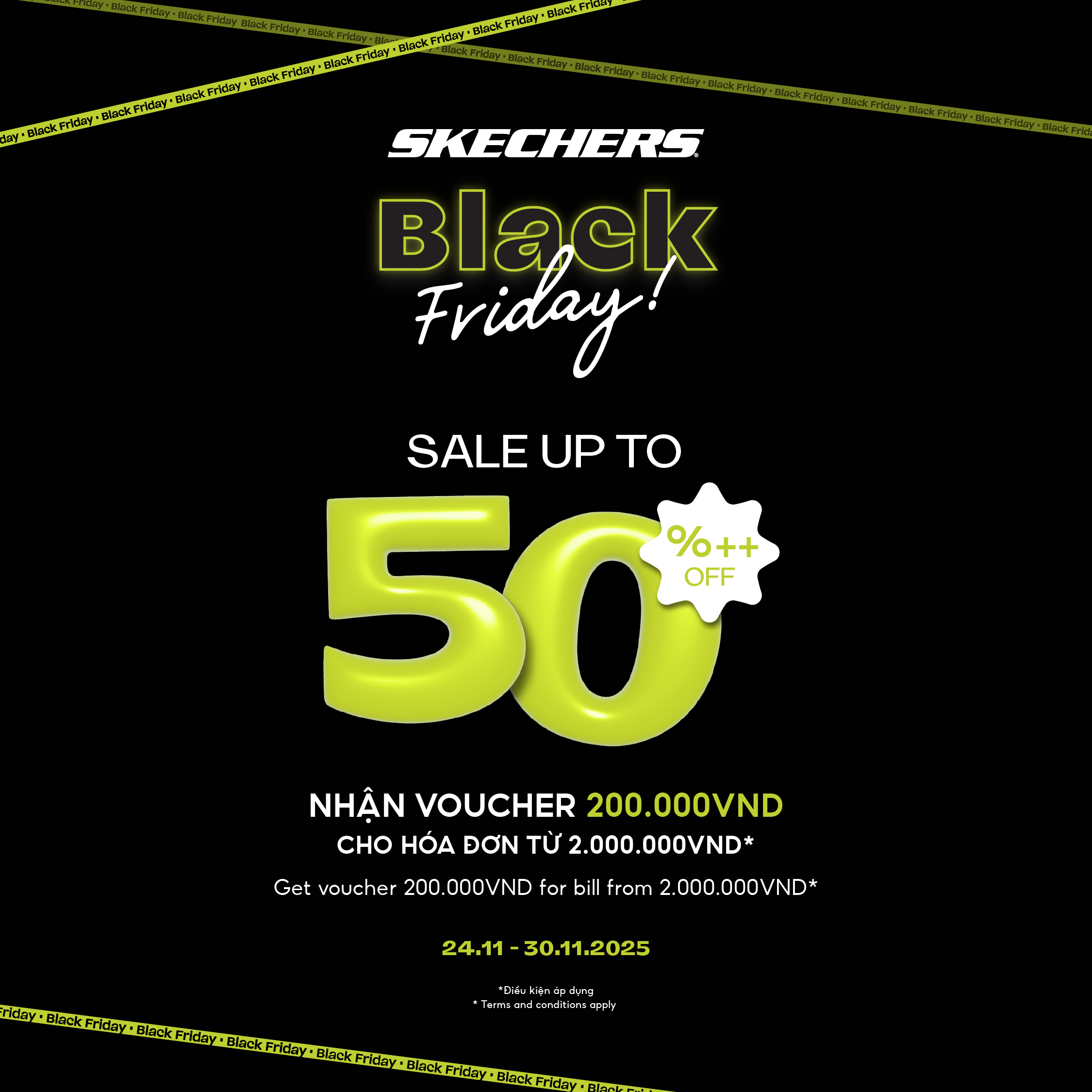 SKECHERS - BLACK FRIDAY BÙNG NỔ - DEAL ĐỈNH TỚI  50%