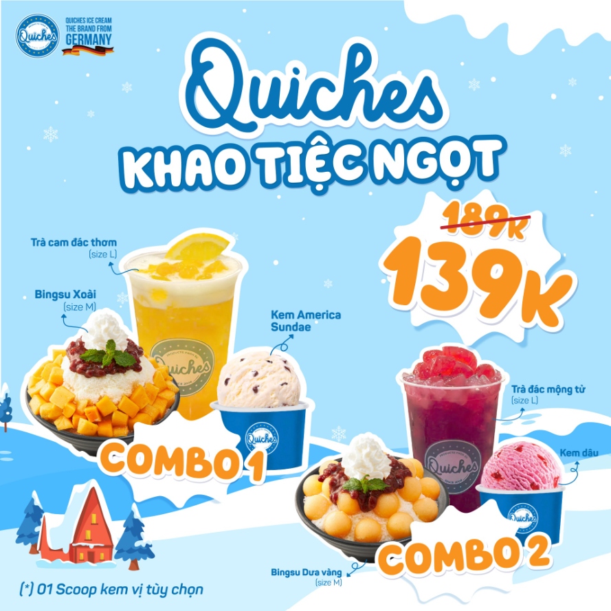 QUICHES | QUICHES KHAO TIỆC NGỌT – COMBO CHỈ 139K!