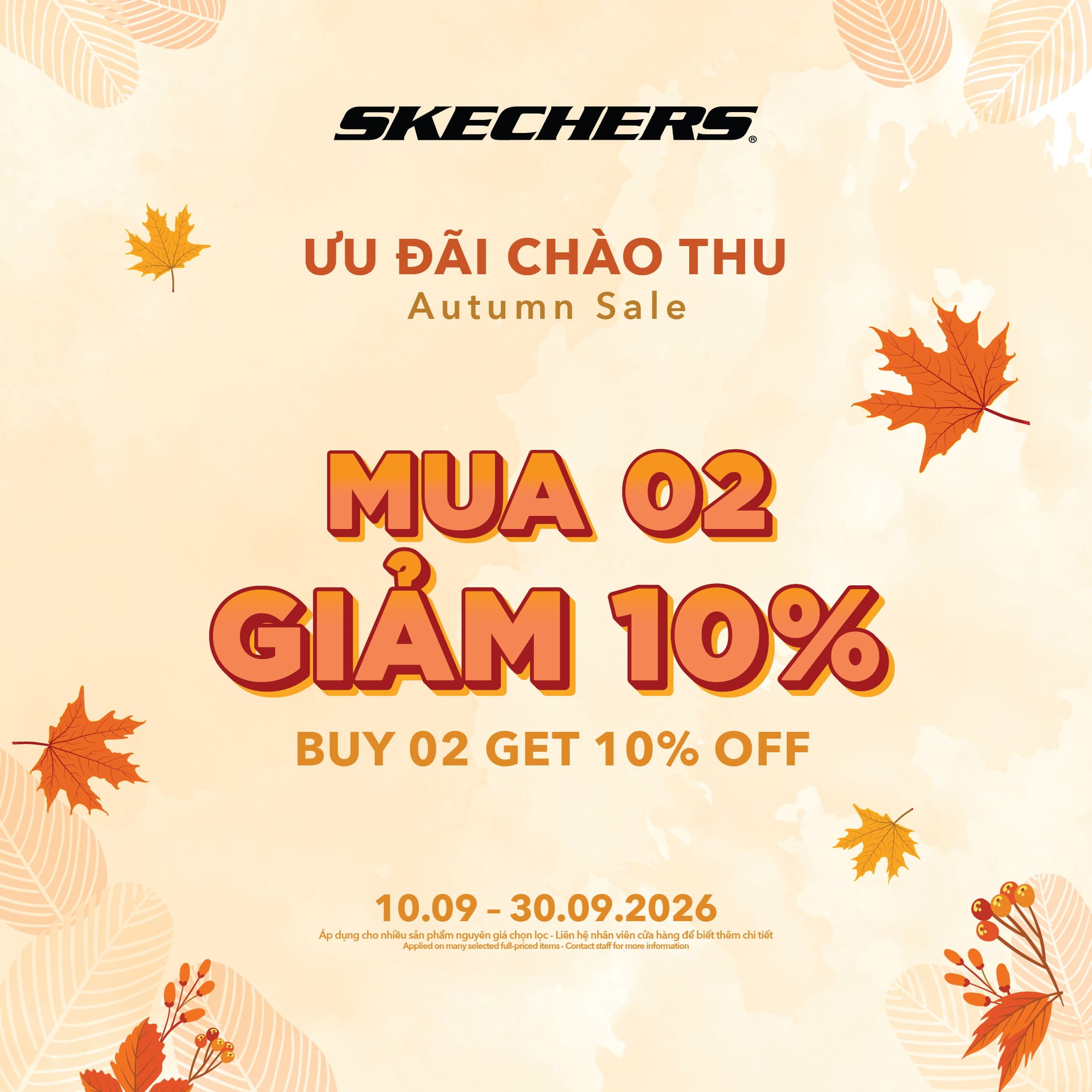 SKECHERS |  AUTUMN SALE - CHÀO ĐÓN MÙA MỚI, BẮT DEAL CỰC COOL!