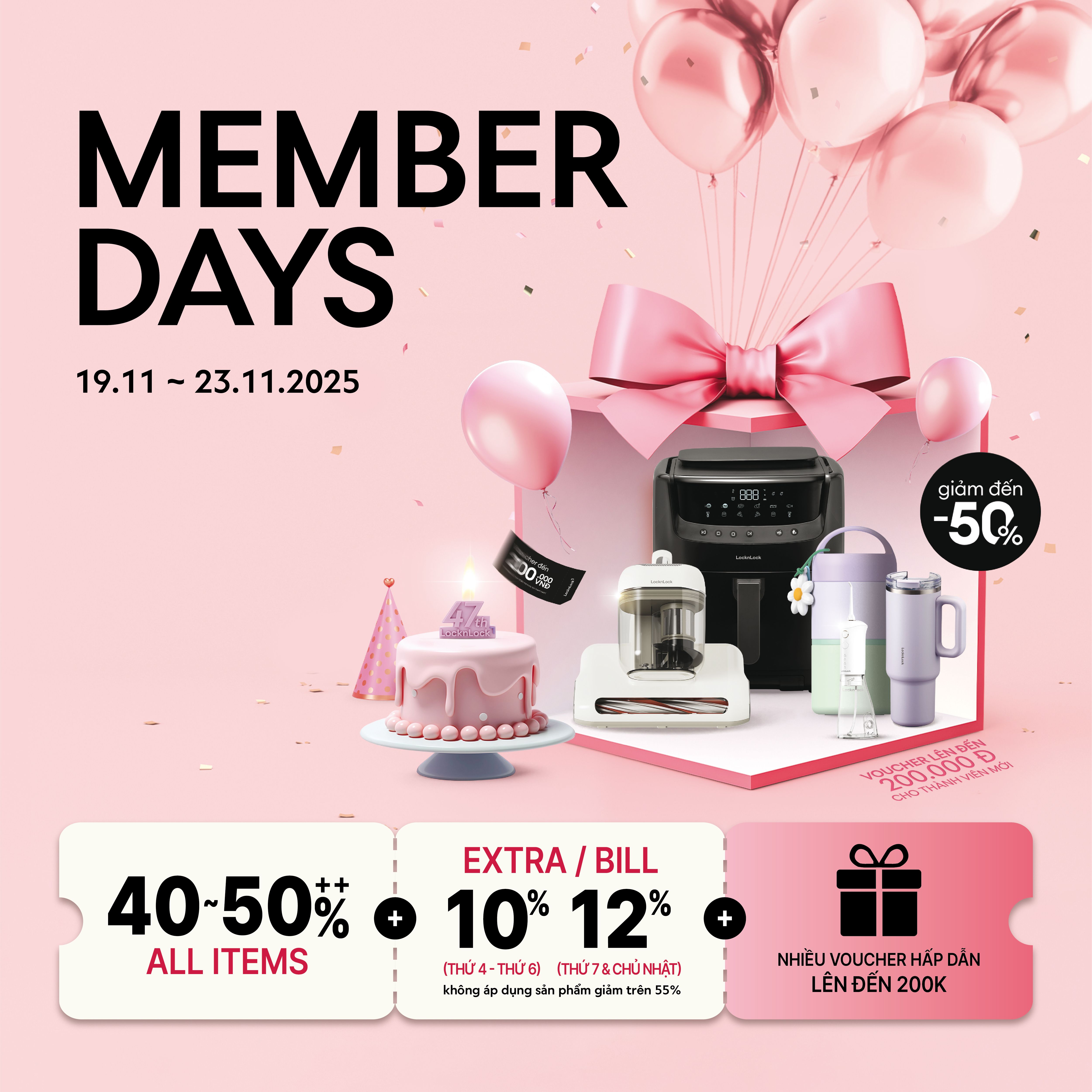 LOCKNLOCK - MEMBER DAYS THÁNG 11 | ĐẠI TIỆC TRI ÂN – MỪNG SINH NHẬT