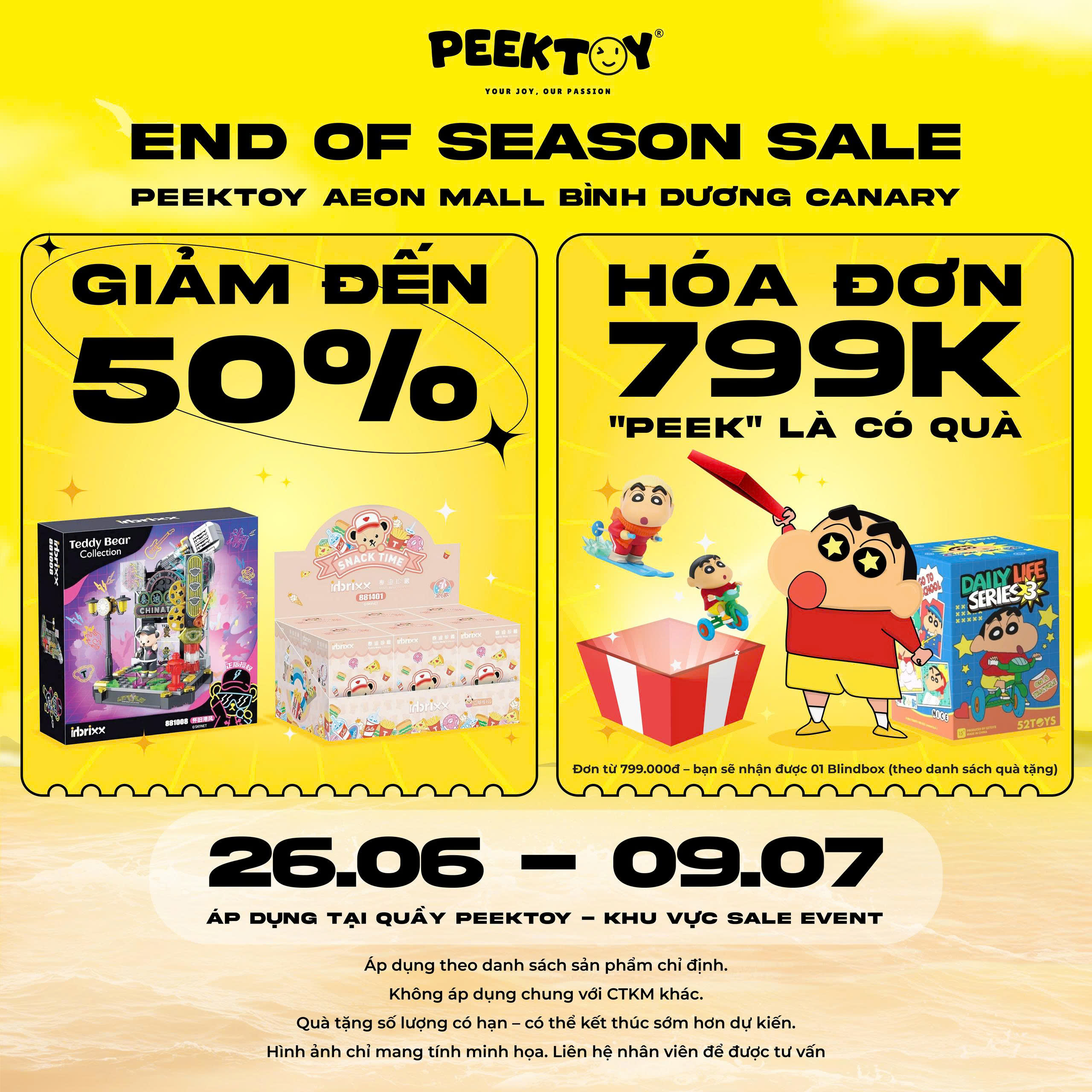 PEEKTOY GÓP MẶT TẠI END OF SEASON SALE AEON BÌNH DƯƠNG CANARY