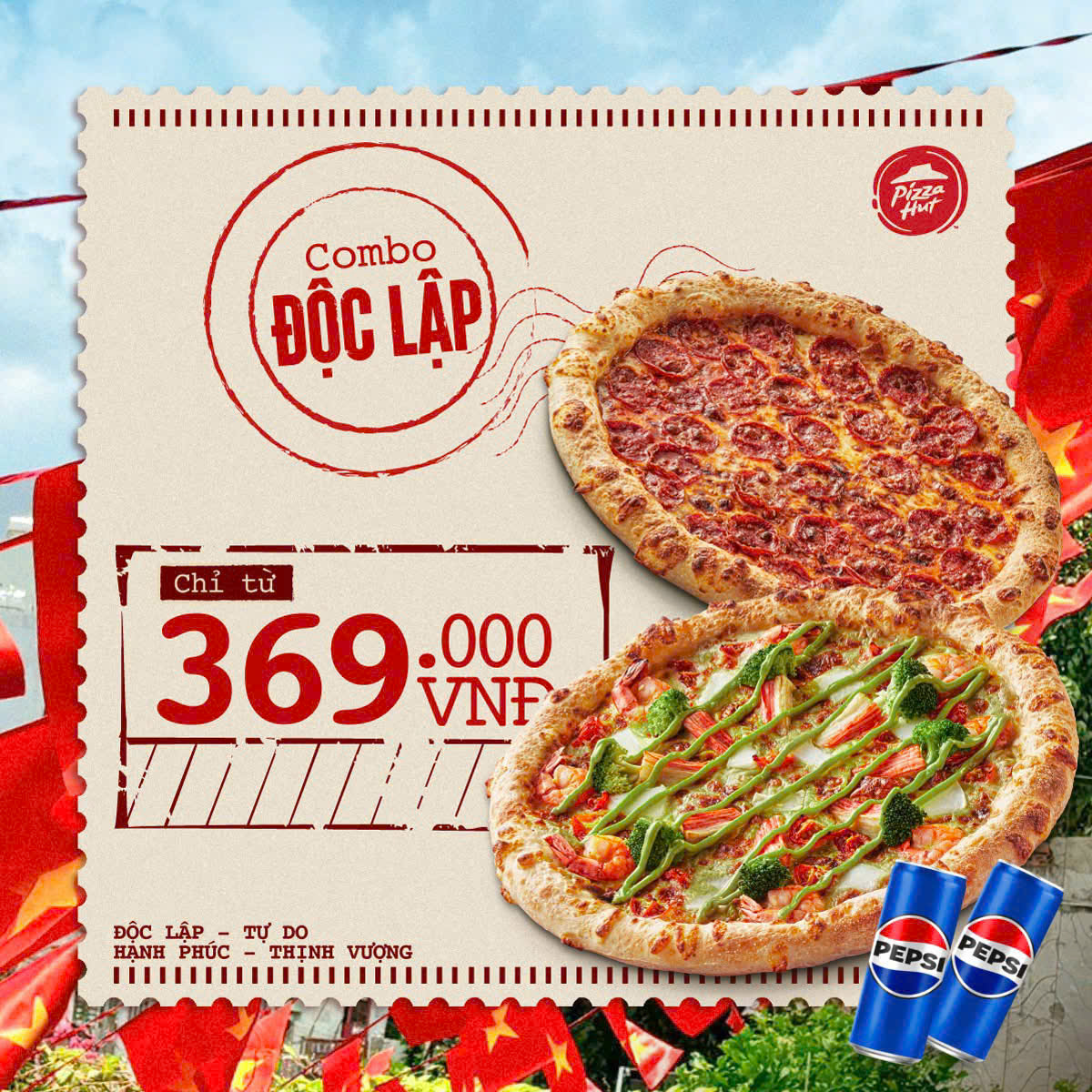PIZZA HUT | 🎉 Đại Lễ Vui To, Combo Thêm No 🎊