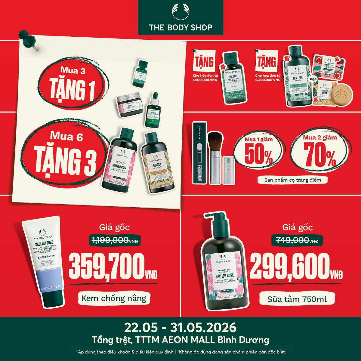THE BODY SHOP - SIÊU ƯU ĐÃI LỚN NHẤT NĂM