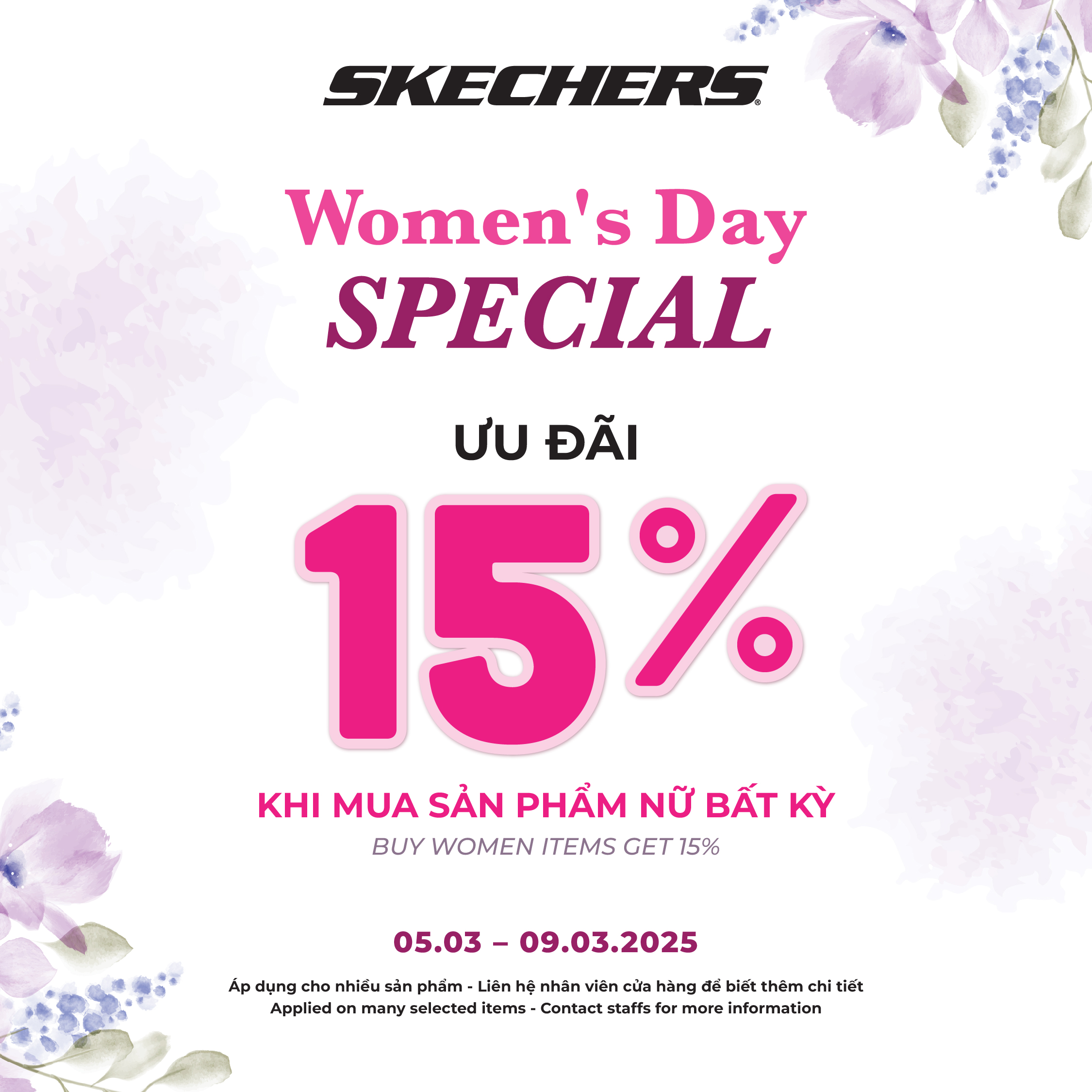 SKECHERS - 𝐇𝐀𝐏𝐏𝐘 𝐕𝐈𝐄𝐓𝐍𝐀𝐌𝐄𝐒𝐄 𝐖𝐎𝐌𝐄𝐍'𝐒 𝐃𝐀𝐘 - MÃI LÀ BÔNG HOA ĐẸP NHẤT