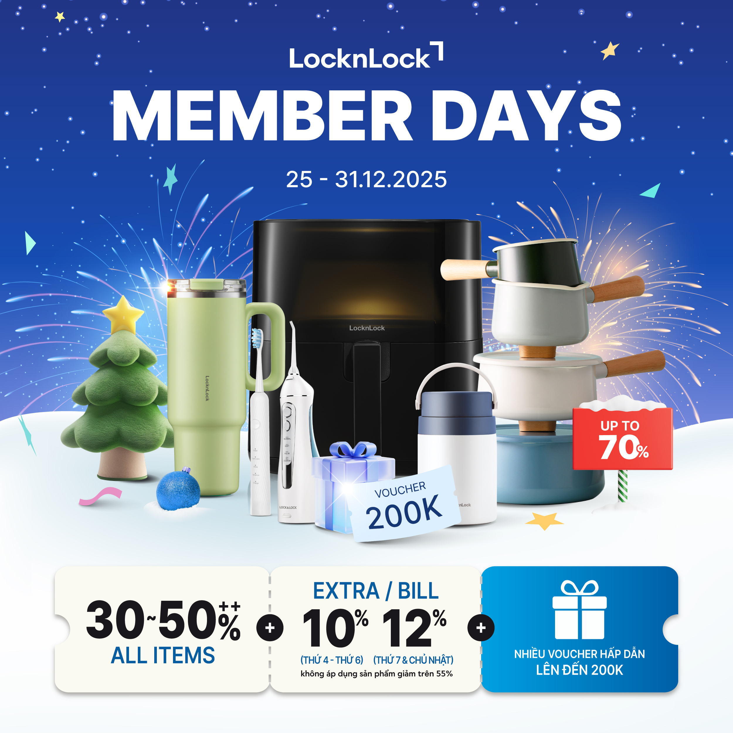 LOCKNLOCK - MEMBER DAYS THÁNG 12 | ƯU ĐÃI CUỐI NĂM – SẴN SÀNG NĂM MỚI