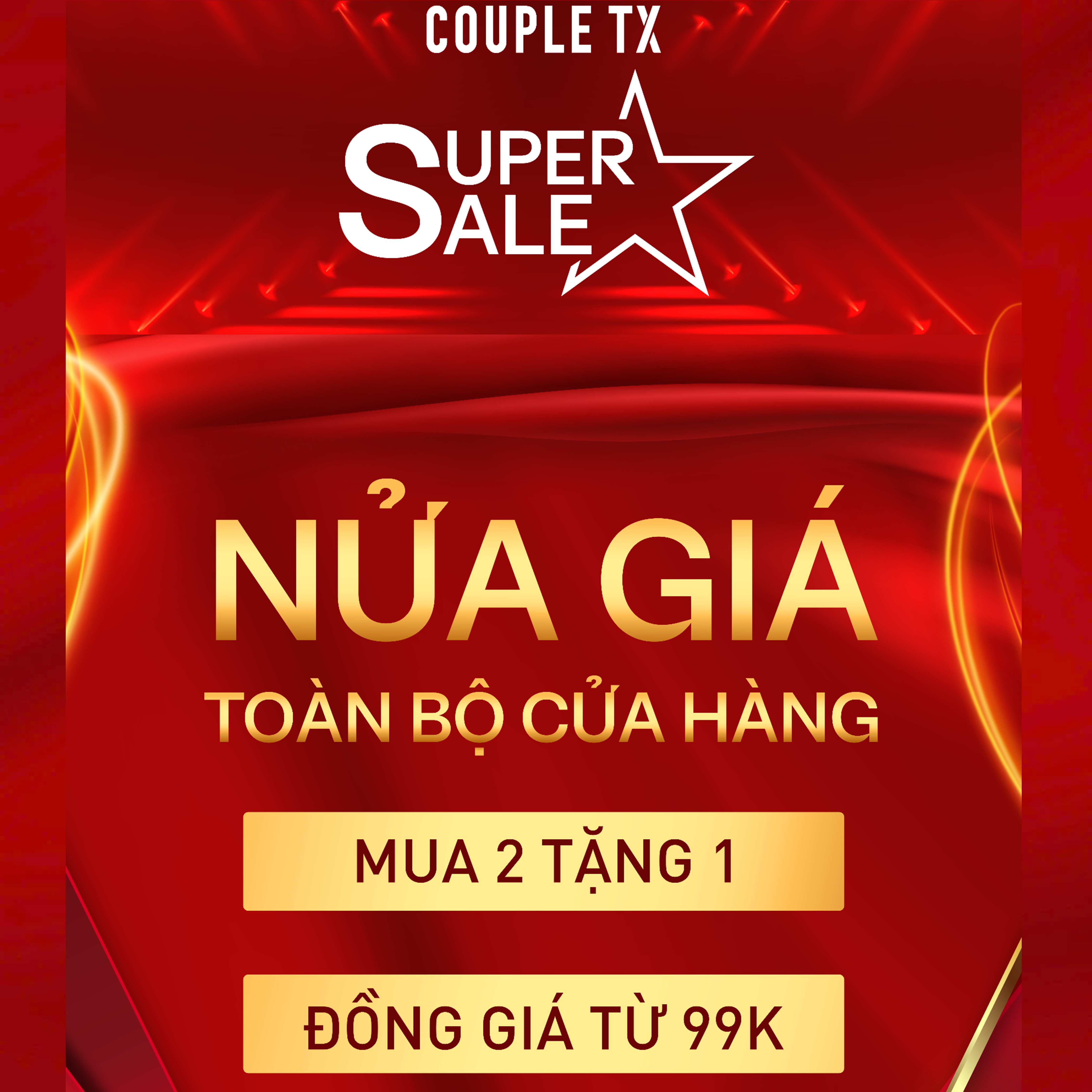 COUPLE TX I SUPER SALE - NỬA GIÁ TOÀN CỬA HÀNG