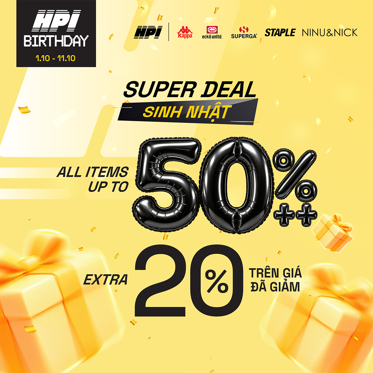 HOÀNG PHÚC BIRTHDAY I SUPER DEAL SINH NHẬT – XẢ LÁNG SĂN SALE!