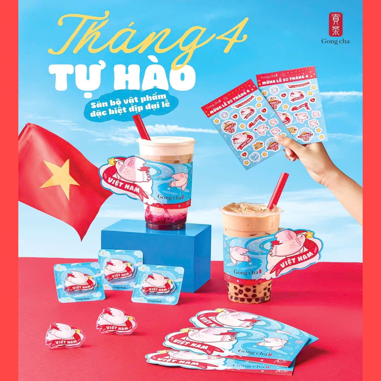 GONG CHA RA MẮT BỘ MERCHANDISE 30/4 MỪNG ĐẠI LỄ