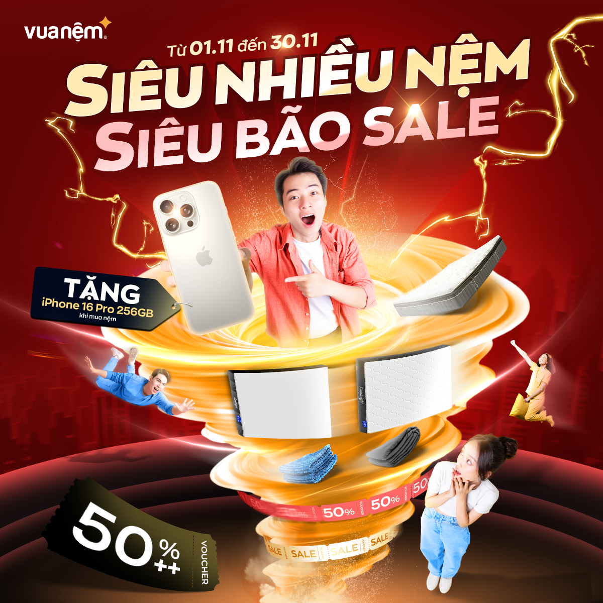 VUA NỆM - ĐẠI TIỆC THÁNG 11 - SIÊU NHIỀU NỆM - SIÊU BÃO SALE