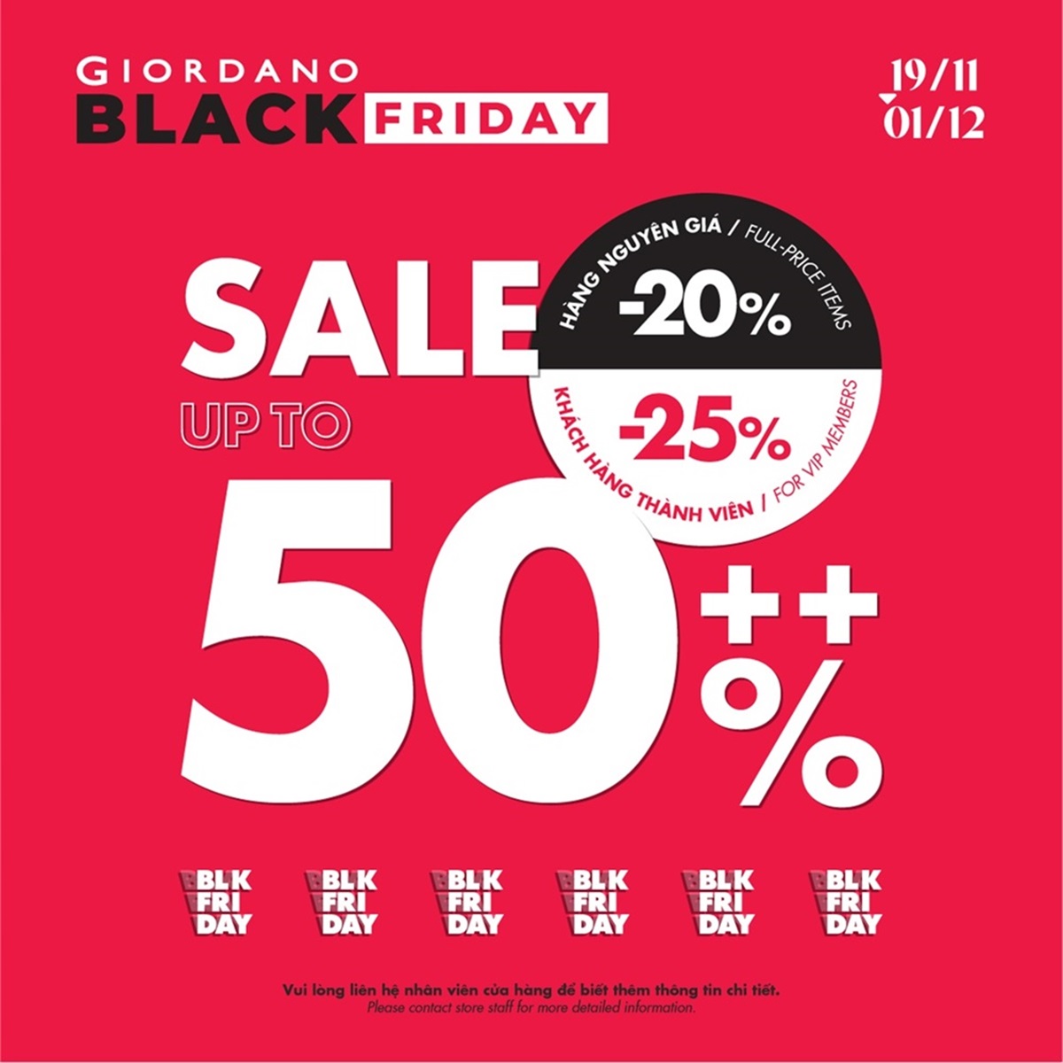 GIORDANO I BLACK FRIDAY 2024 - Trải nghiệm đặc quyền mua sắm đỉnh cao