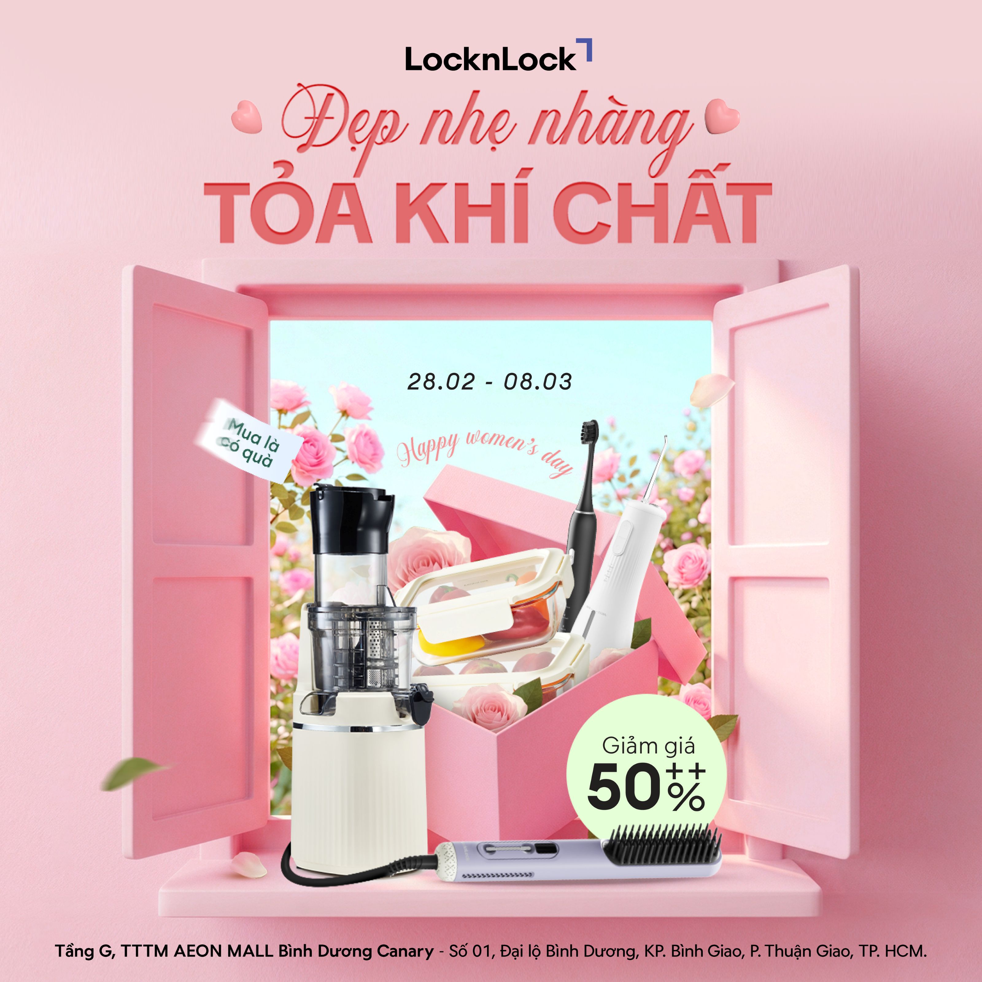 LOCKNLOCK - ĐẸP RẠNG NGỜI – TỎA KHÍ CHẤT | ƯU ĐÃI 8/3 DÀNH RIÊNG CHO NÀNG